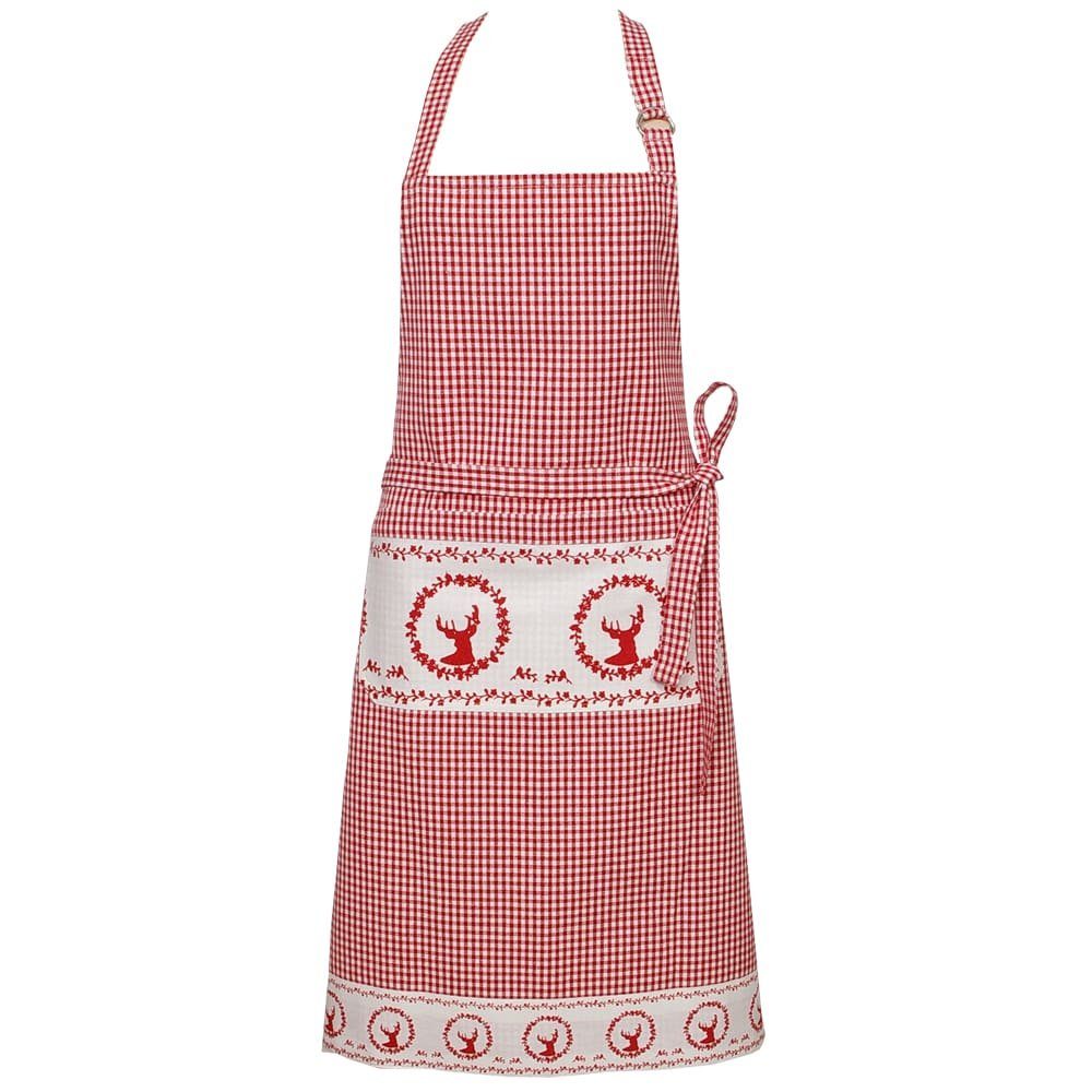 matches21 HOME & HOBBY Kochschürze Latzschürzen RESI Landhaus in rot, (1-tl günstig online kaufen