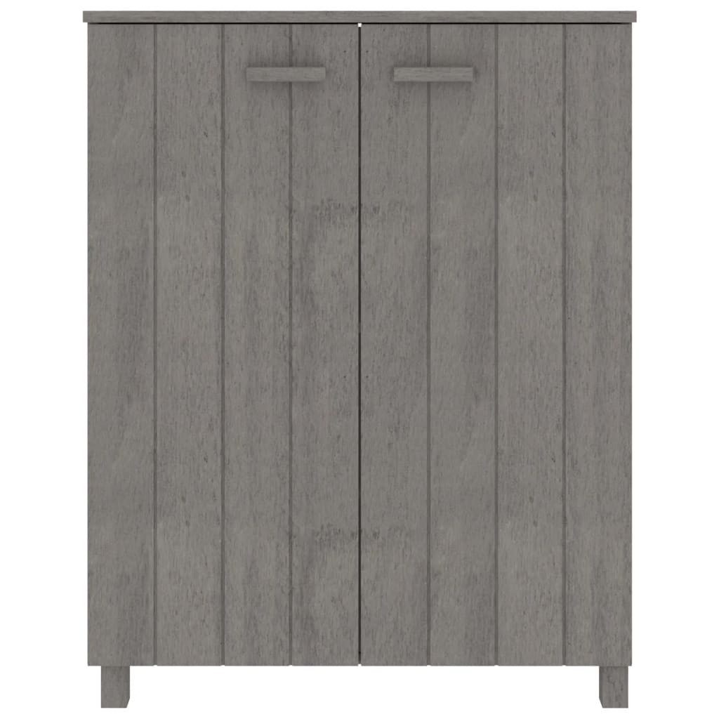vidaXL Schuhregal Schuhschrank HAMAR Hellgrau 85x40x108 cm Massivholz Kiefer, 1-tlg.