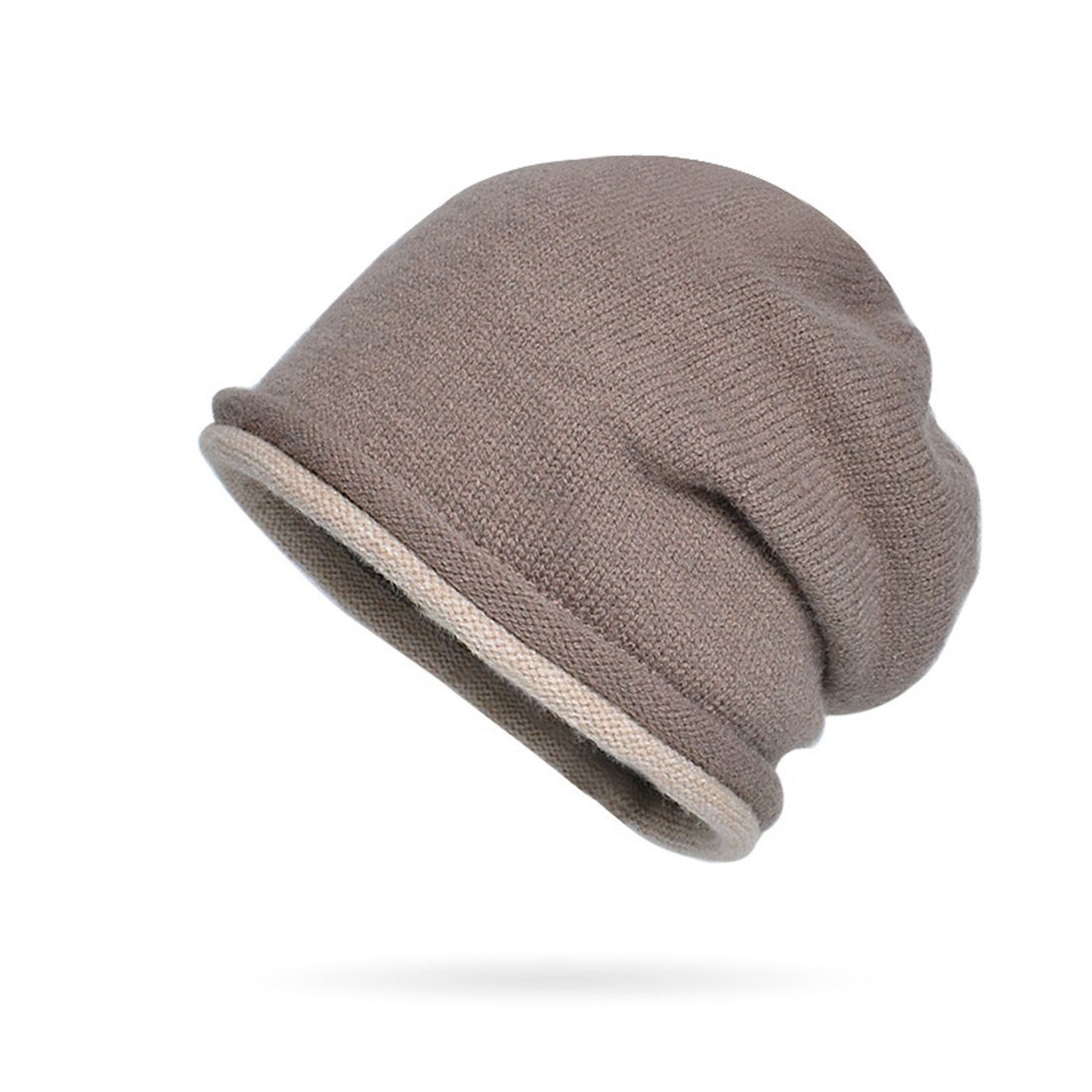 Kopfmütze,gestapelte khaki Strickmütze,Ohrenschutz warme Strickmütze DÖRÖY Unisex Winter Mütze
