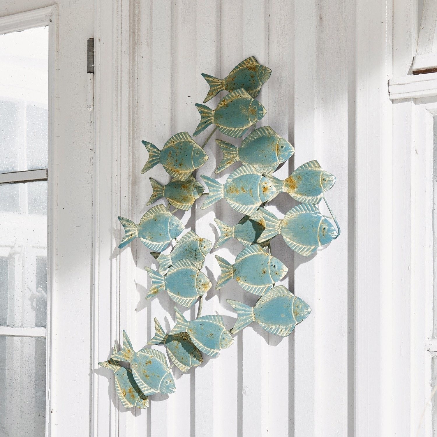 Mirabeau Wanddekoobjekt Wandornament Pesce graublau