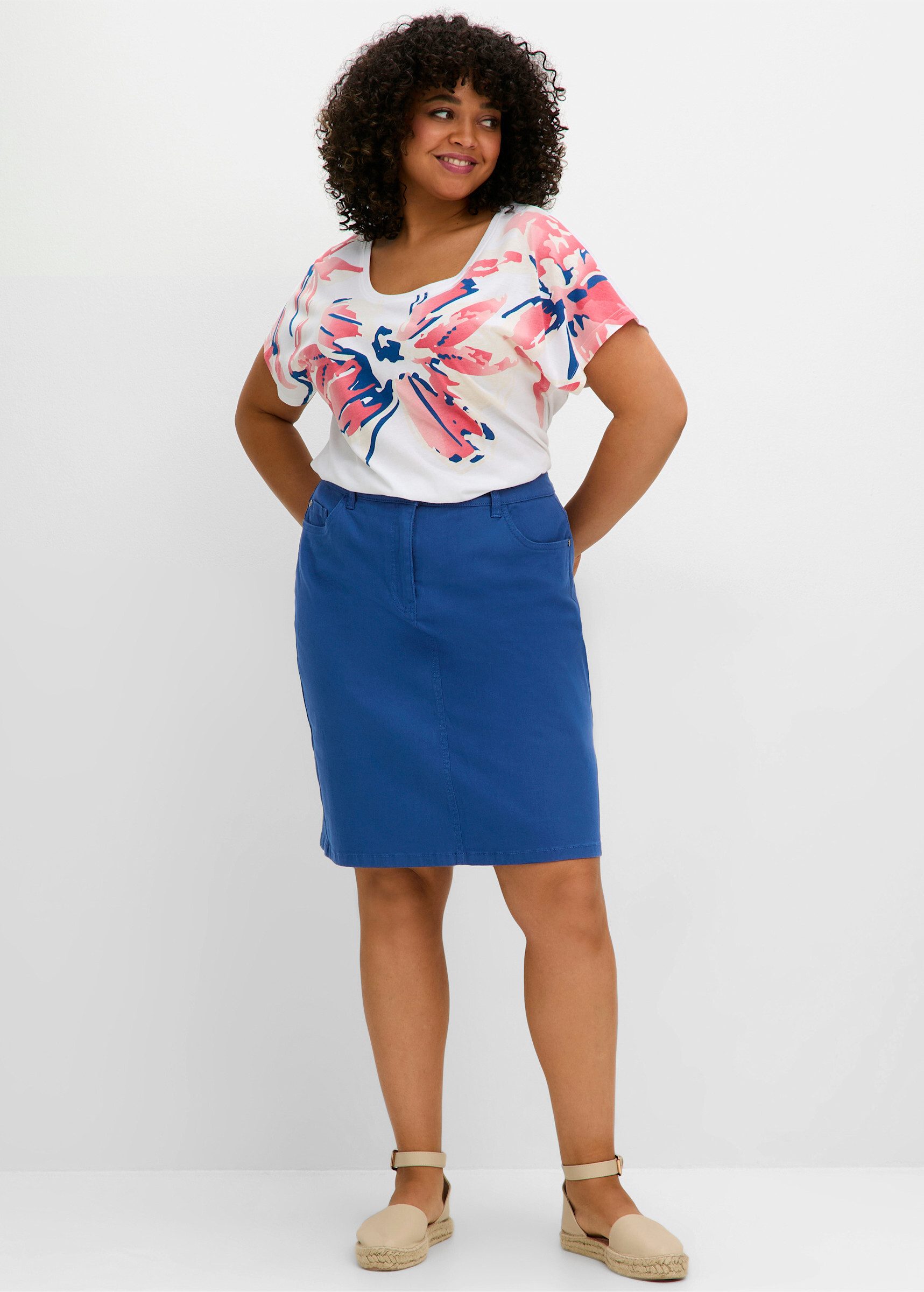 Sheego A-Linien-Rock Bleistiftrock . günstig online kaufen