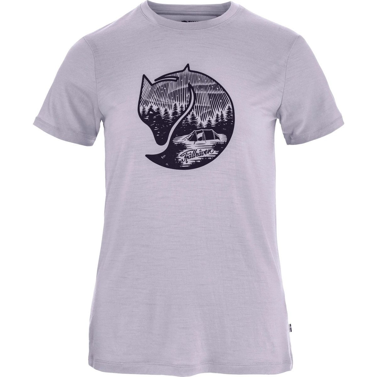 Fjällräven Kurzarmshirt Abisko Wool Fox SS W Perfektes Trekking-Shirt aus Merinowoll-Polyester-Mix