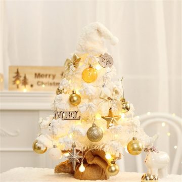 Dekorative Künstlicher Weihnachtsbaum Mini Weihnachtsbaum Kleiner Weihnachtsbaum mit Beleuchtung, Tisch Tannenbaum Weihnachten Deko für Büro