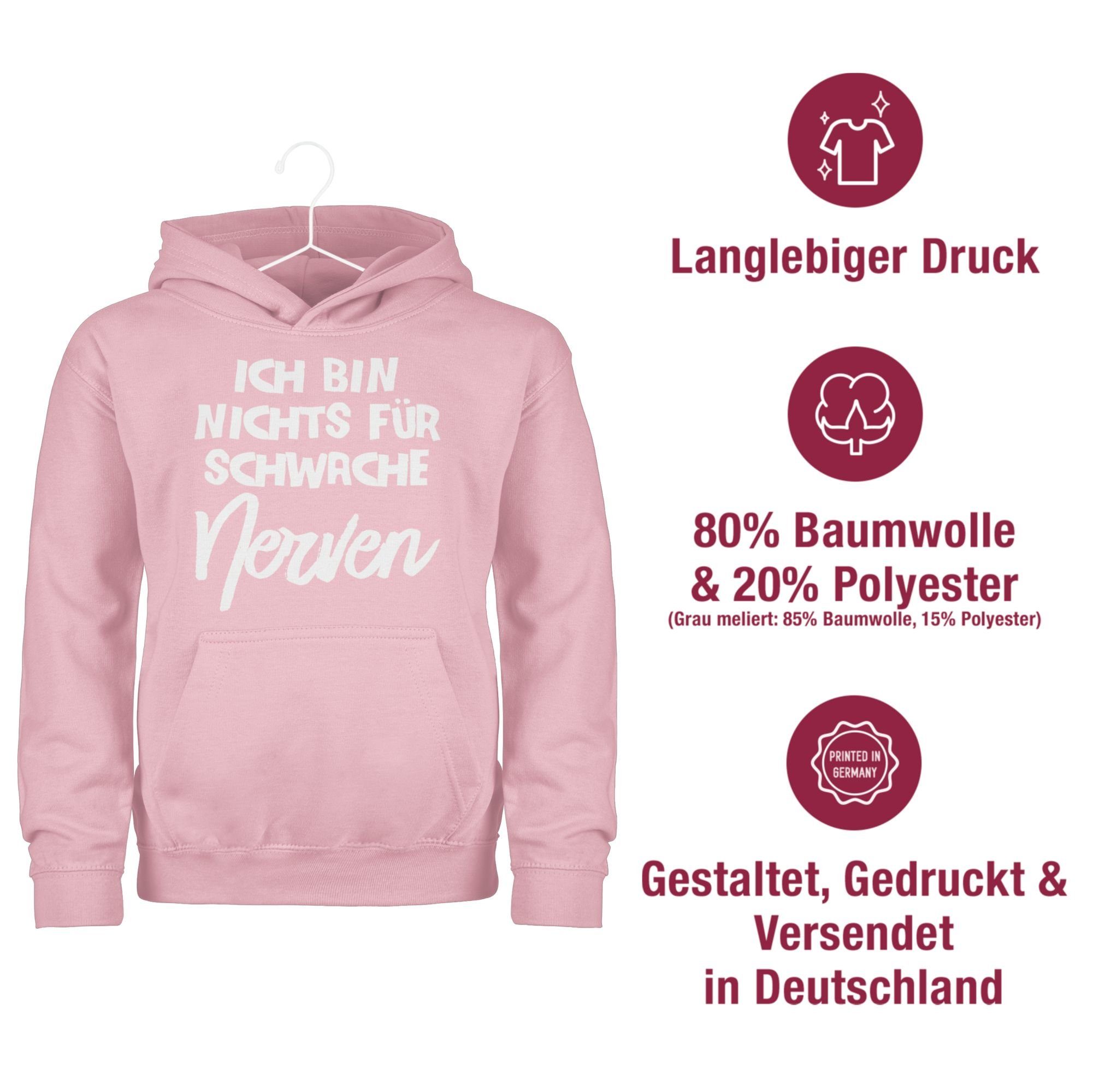 Shirtracer Hoodie Ich bin nichts für schwache Nerven comic Statement Sprüche Kinder