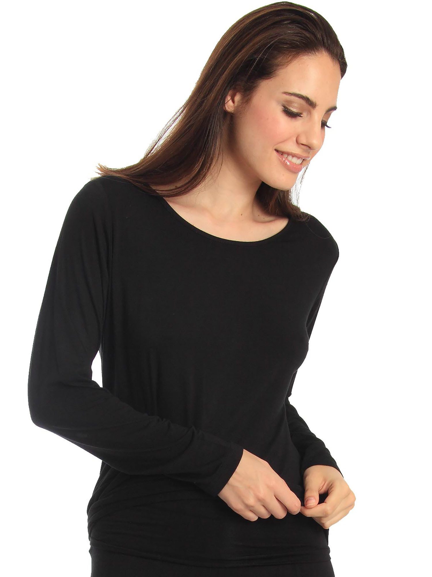 Sassa T-Shirt Rundhals Shirt langarm (Stück, 1-tlg)