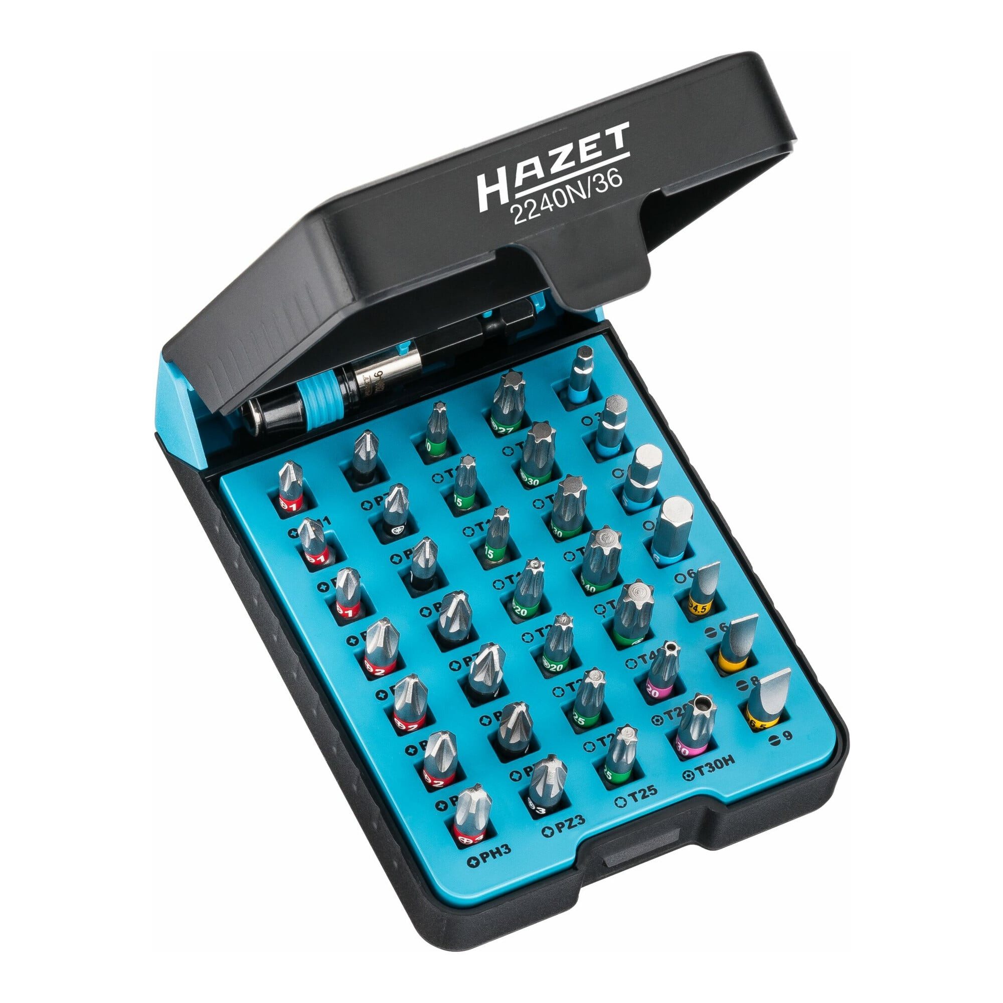 HAZET Bit-Set HAZET BitE-Box - Bit-Satz 2240N/36 Pozidriv Profil PZ, Sechskant hohl