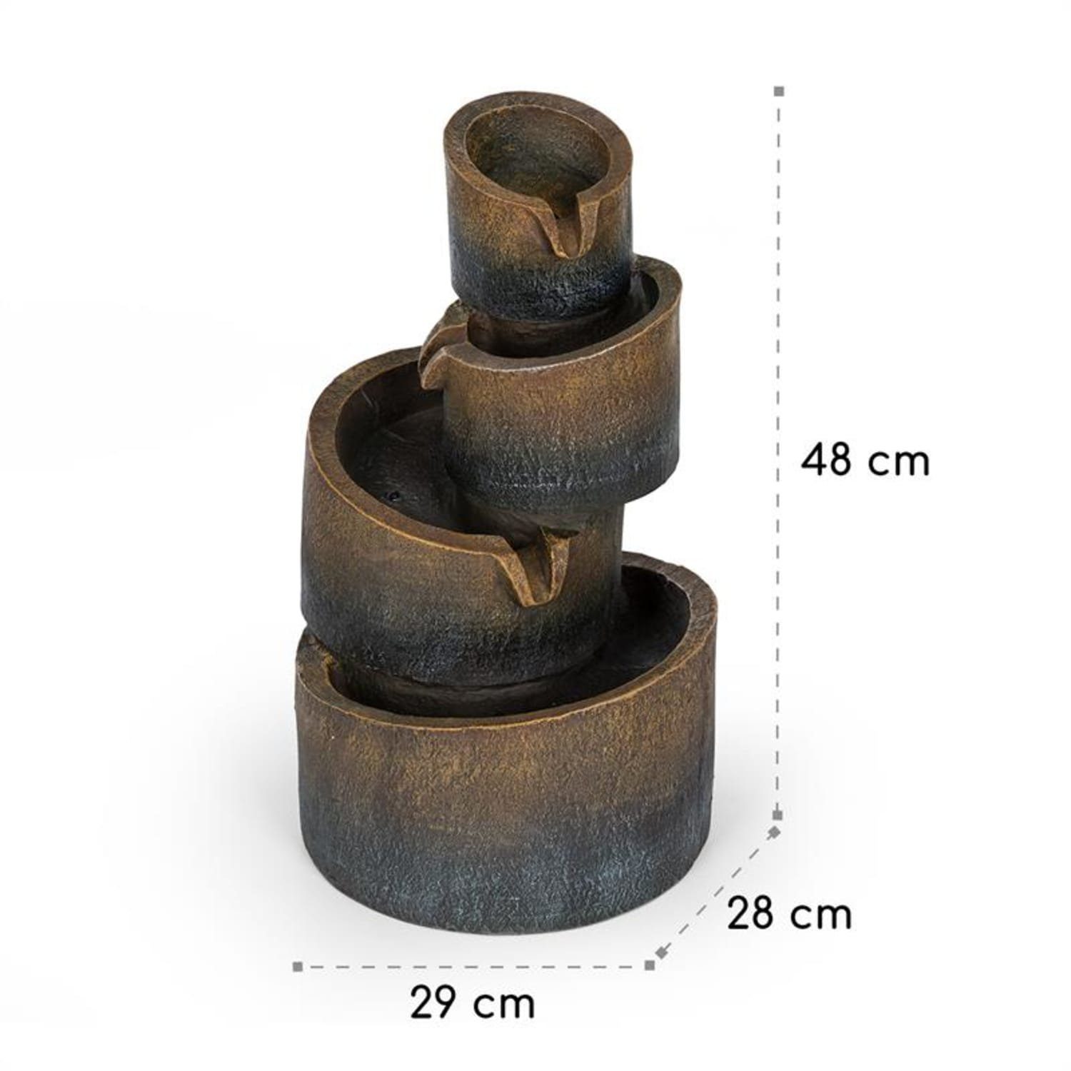 blumfeldt Wasserspiel Mantua Kaskadenbrunnen Solarbrunnen, 29 günstig online kaufen