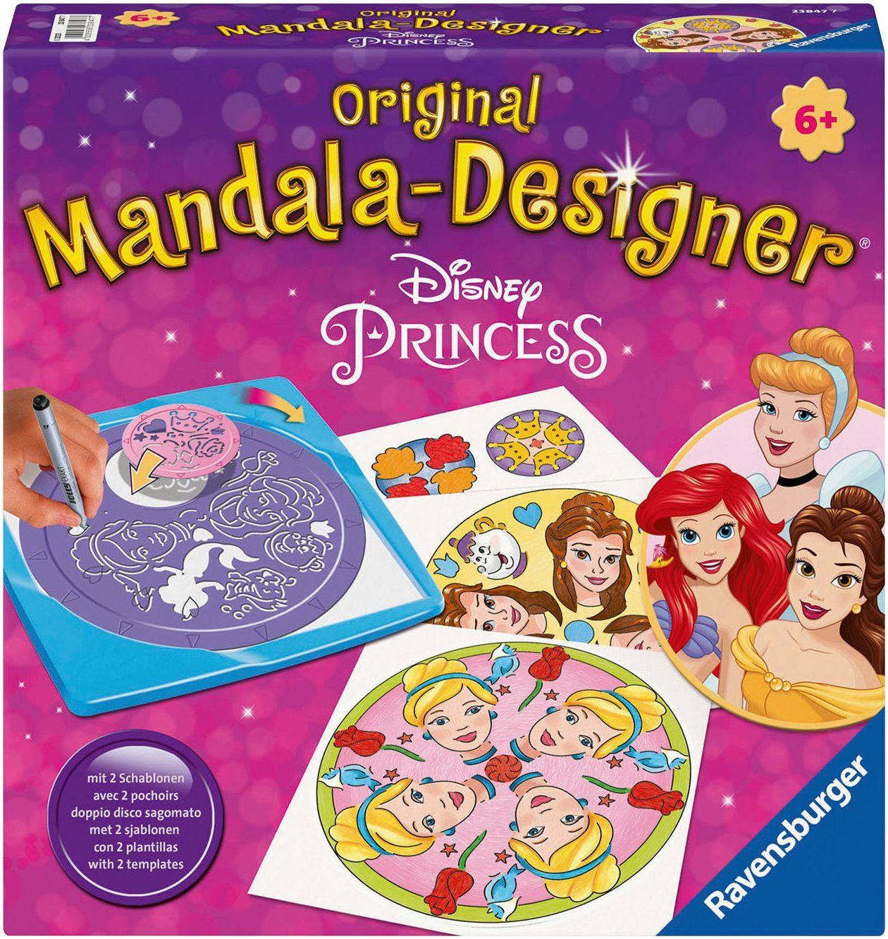 Ravensburger Kreativset Midi Mandala-Designer Disney Princess, Made in Europe
