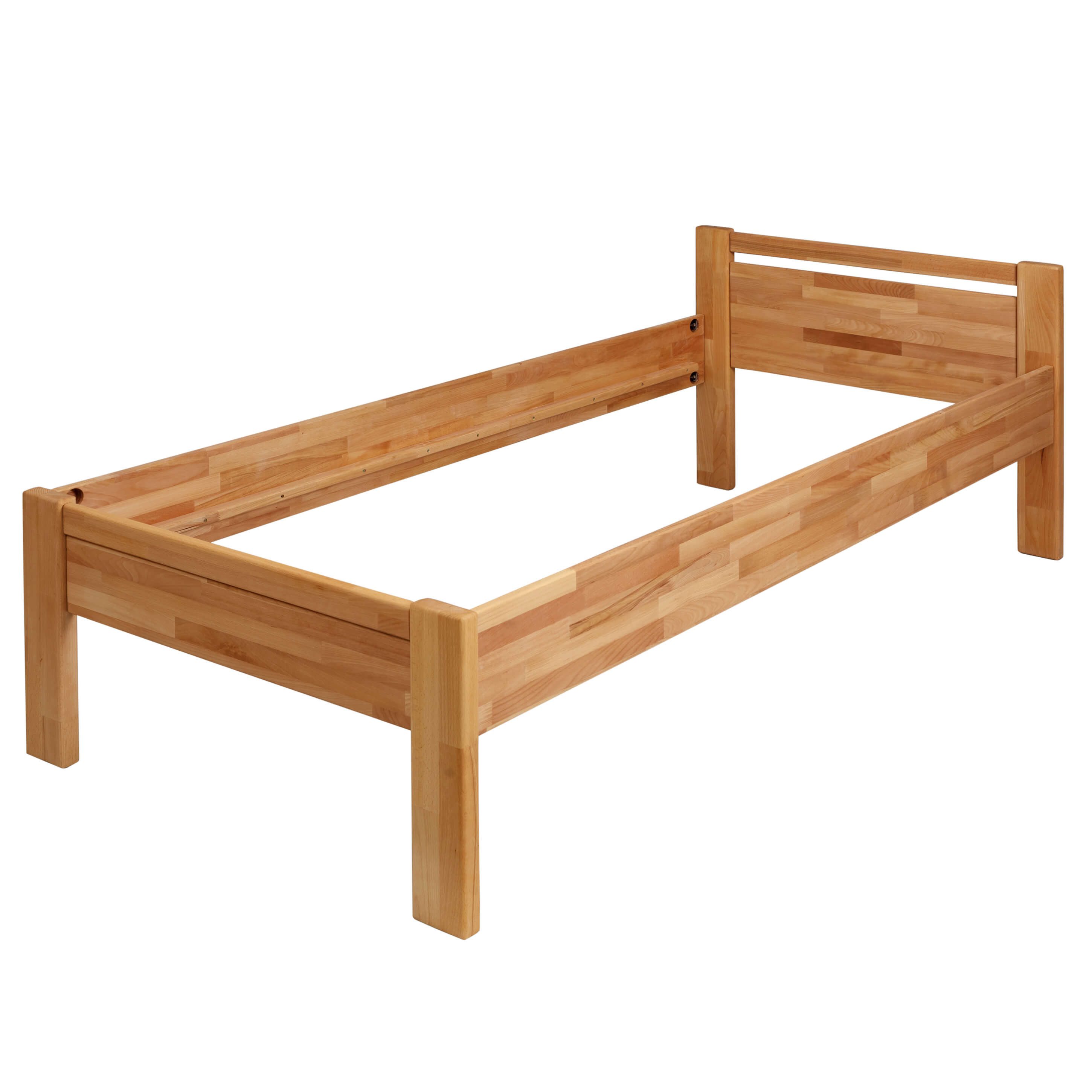 Krok Wood Massivholzbett Seniorenbett SiSi aus Massivholz Buche + Nachttisch