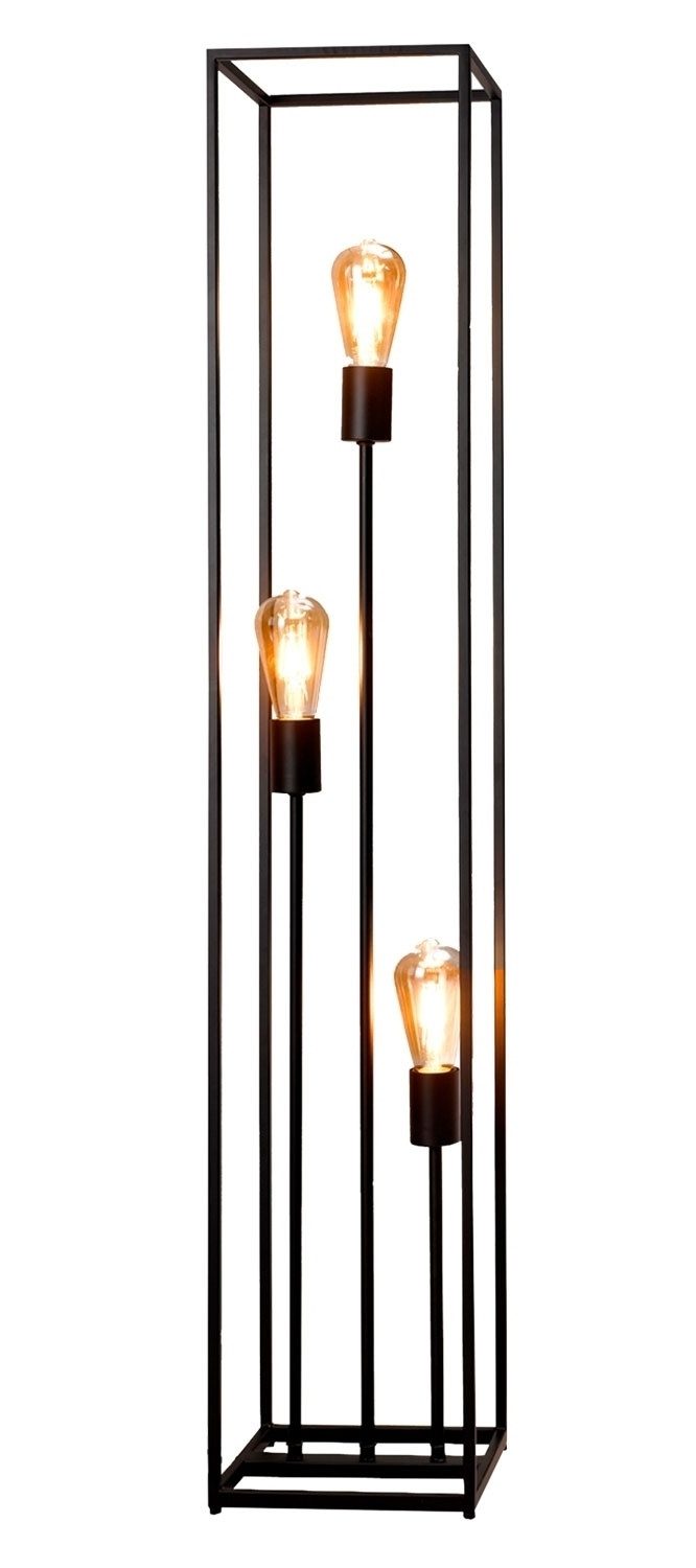 casa NOVA Stehlampe HAMPER, H 120 cm, Ein-/Ausschalter, ohne Leuchtmittel, Metall, schwarz, mit Fußschalter