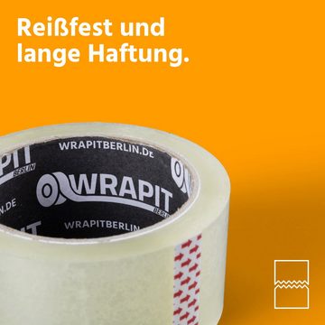 Wrap It Berlin Klebeband Paketband (36-St) Paketband, universal Klebefilm zum Verpacken von Kartons, 36 Rollen