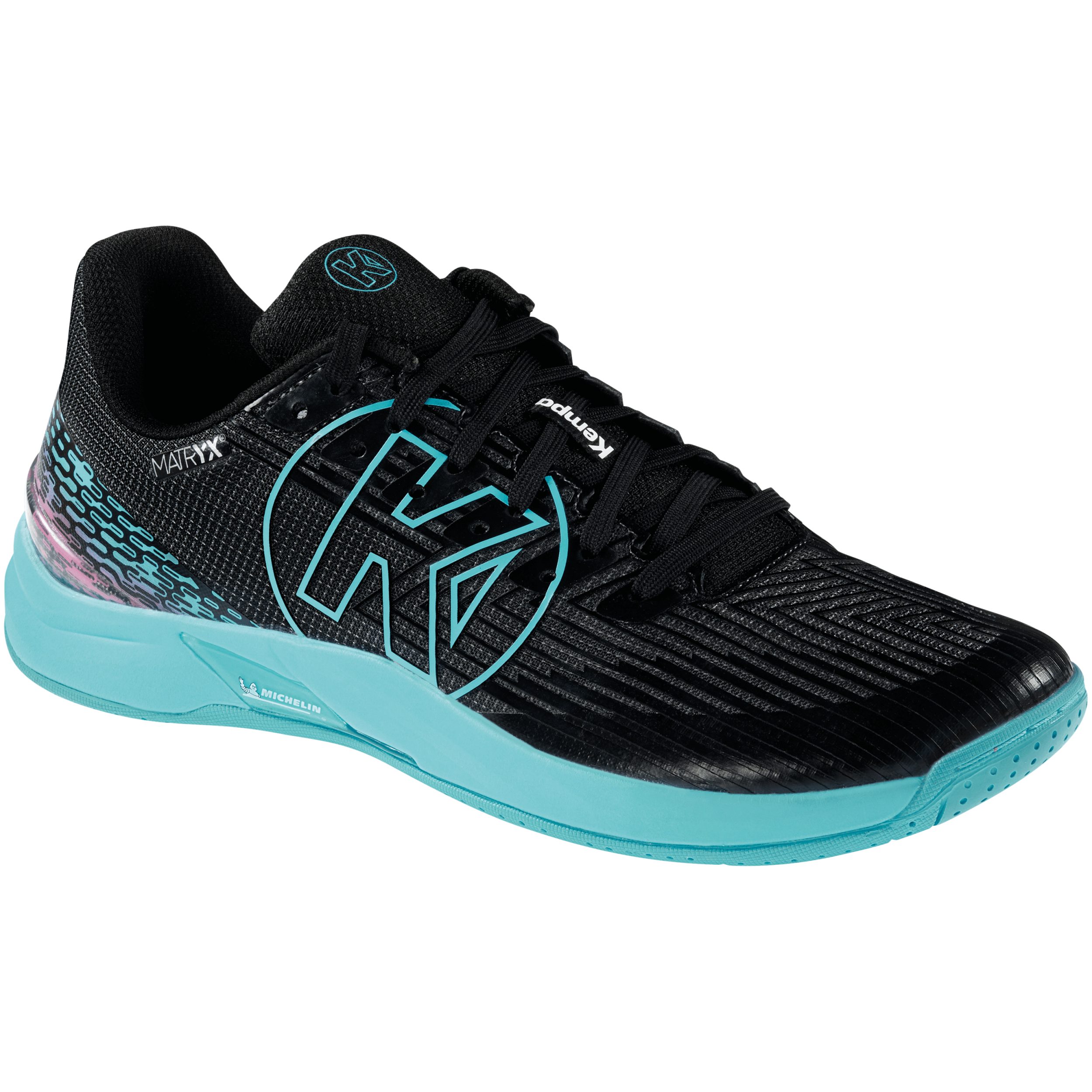 Kempa ATTACK TWO 2.0 schwarz/aqua Hallenschuh