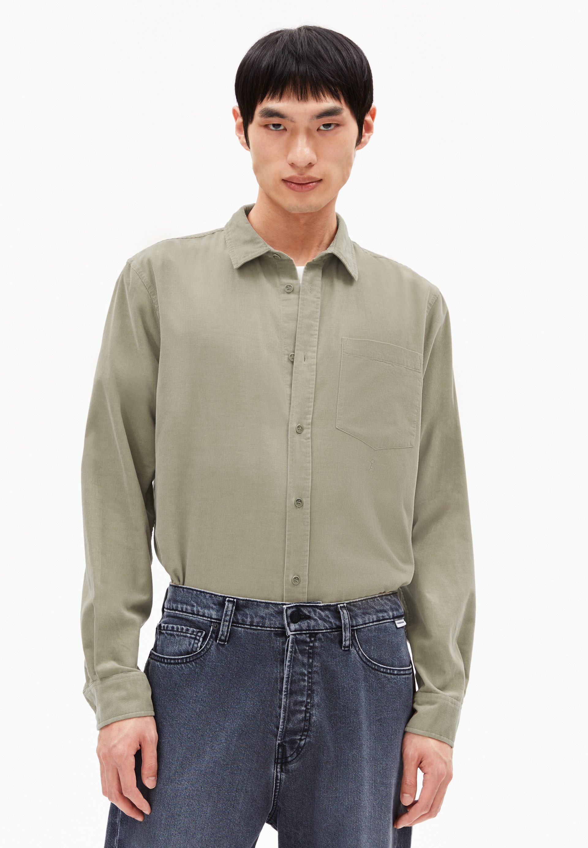 Armedangels Langarmhemd SAAMY Cordhemd aus Bio-Baumwolle (1-tlg., Relaxed Fit) Relaxed Fit