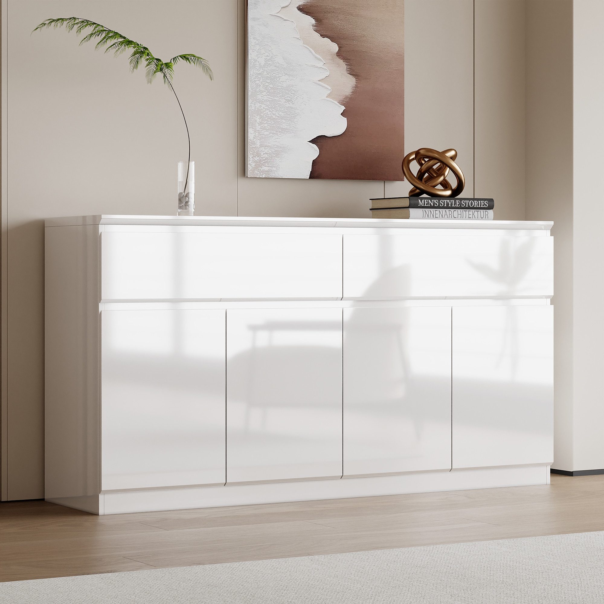 FUFU&GAGA Sideboard aus hochglänzendem PET günstig online kaufen