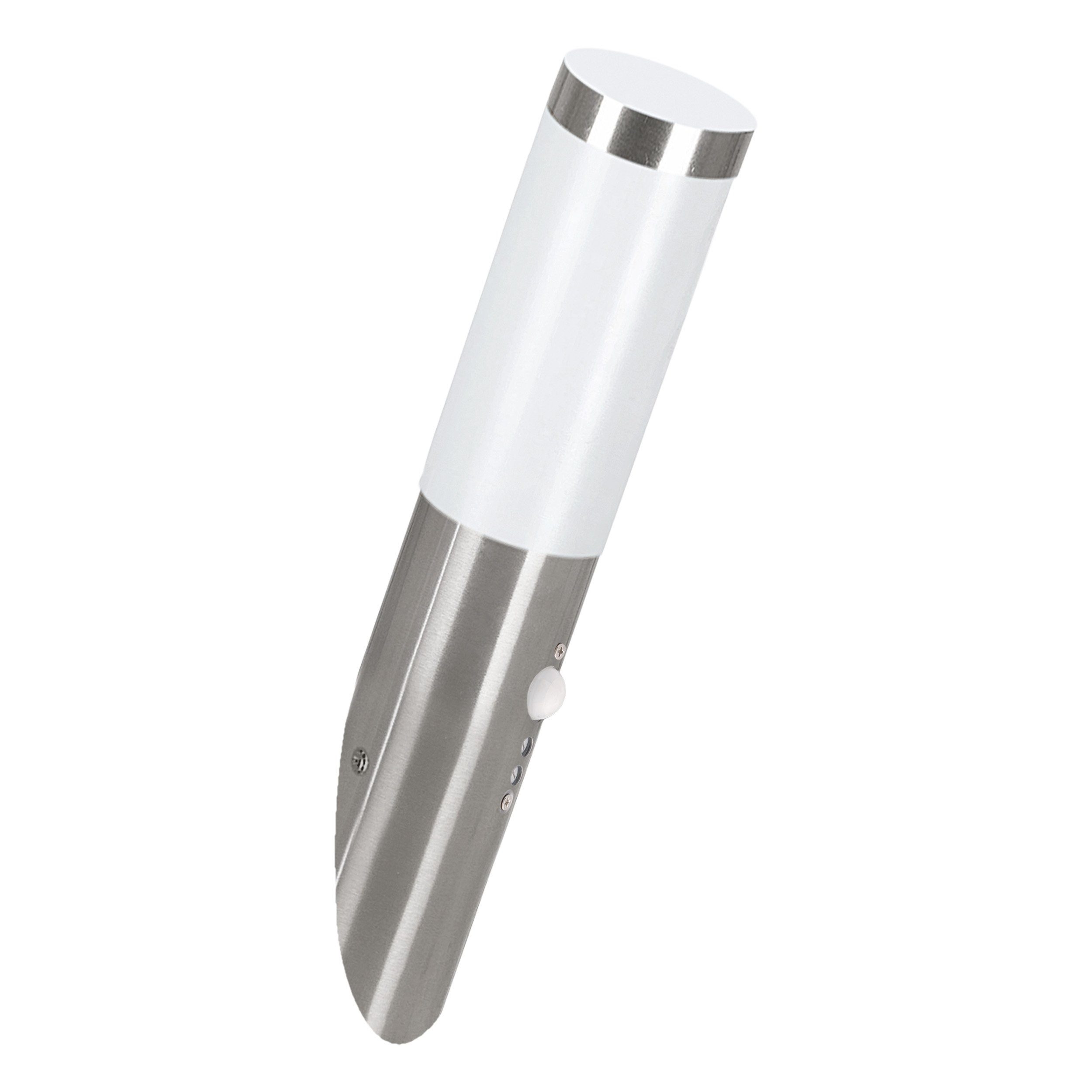 EGLO LED Wandleuchte Helsinki, Leuchtmittel exklusive, Wand-/Deckenleuchte - H42,5 x Ø7,5 x AL16,5cm - edelstahl