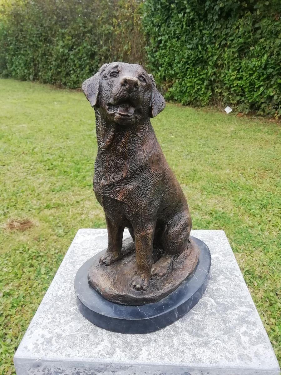 Skulptur Bronzefigur Labrador