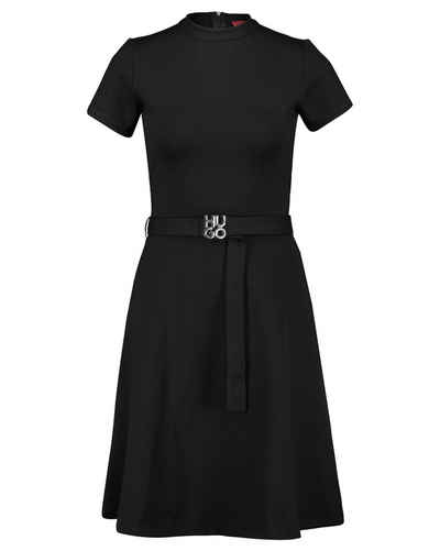 HUGO Jerseykleid Damen Kleid NERION mit Viskose (1-tlg)