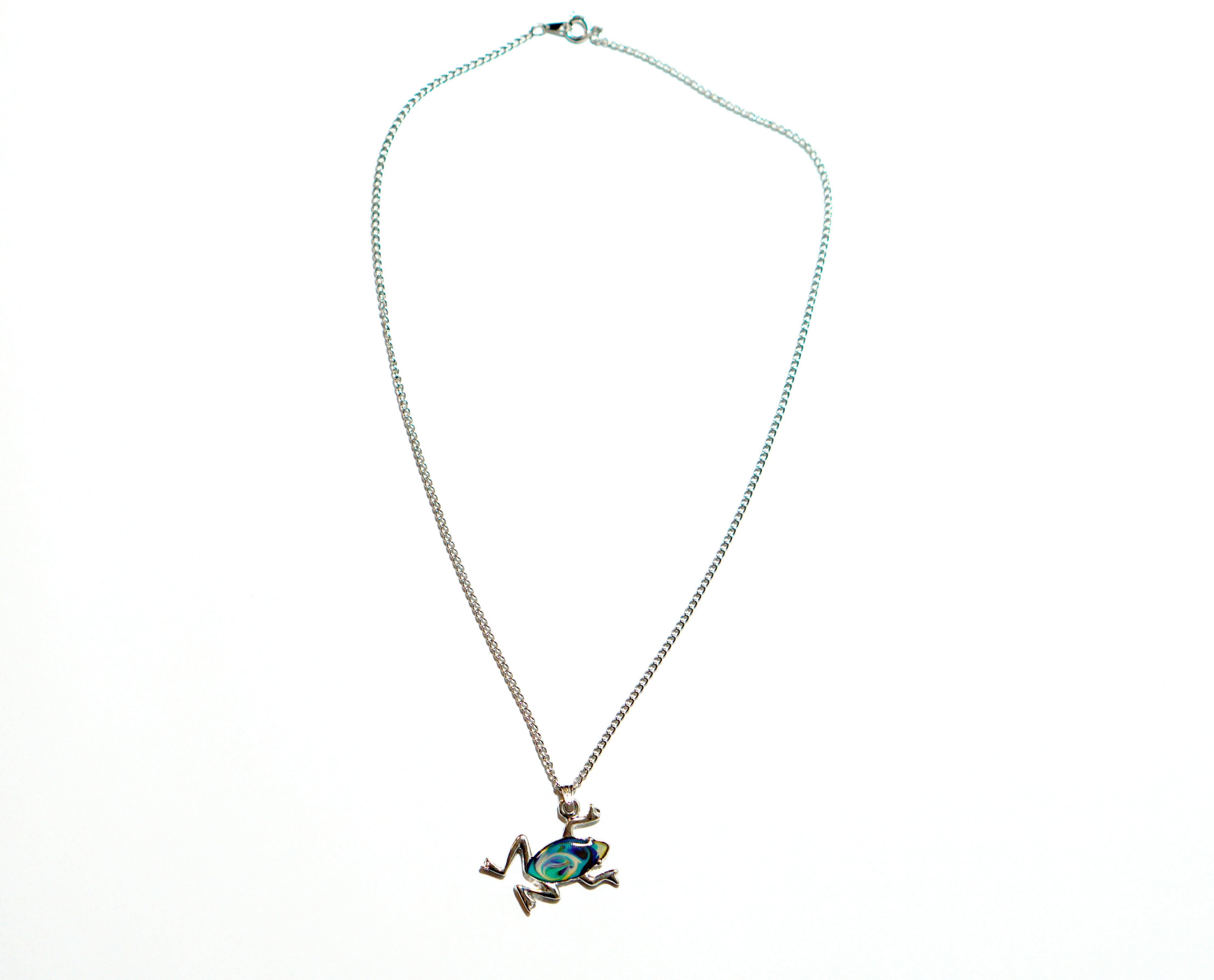 Cornelißen Kette mit Anhänger Stimmungskette mit Metallkette - Stimmungskette Frosch