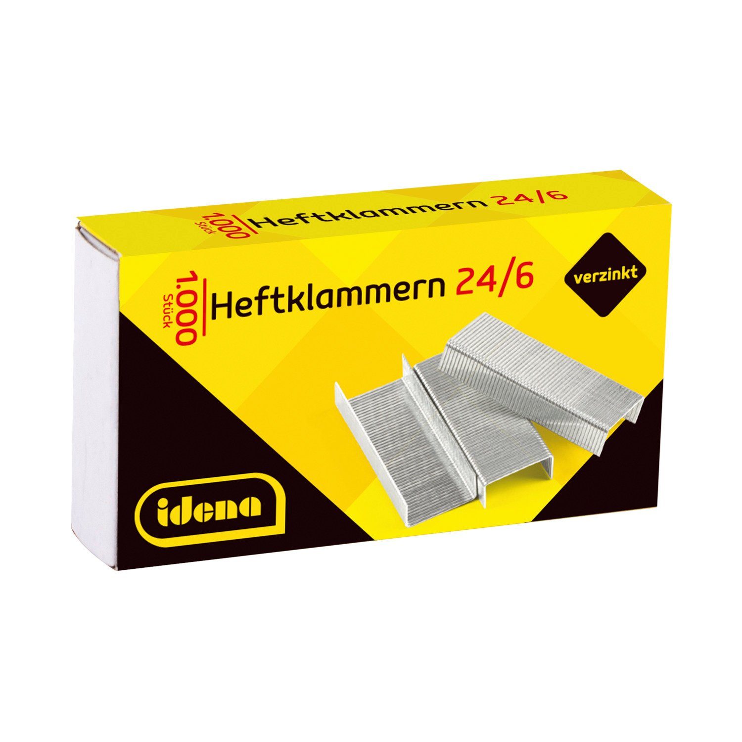 Idena Heftklammer Idena Heftklammern 24/6 1.000 Stück, verzinkt