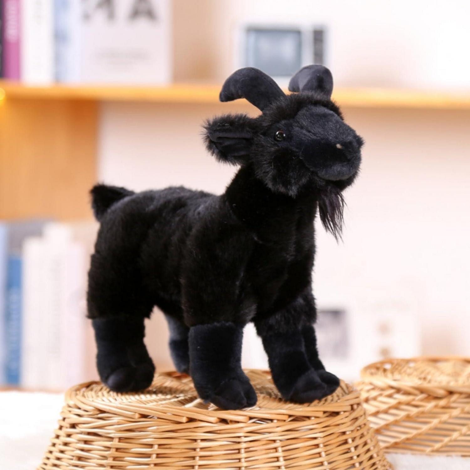 LuxusKollektion Kuscheltier Kuscheltier Ziege Geweihen Goat 30cm Schwarz