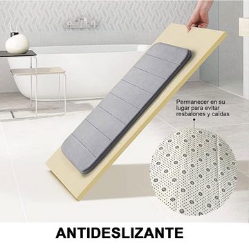 Badematte Badematte superabsorbierend, waschbar, Badteppich, unifarben, 3er Avisto, rutschhemmend beschichtet, Memory schaum, fußbodenheizungsgeeignet, schnell trocknend, strapazierfähig, Polyester, Badematten, unifarben, 40×60cm