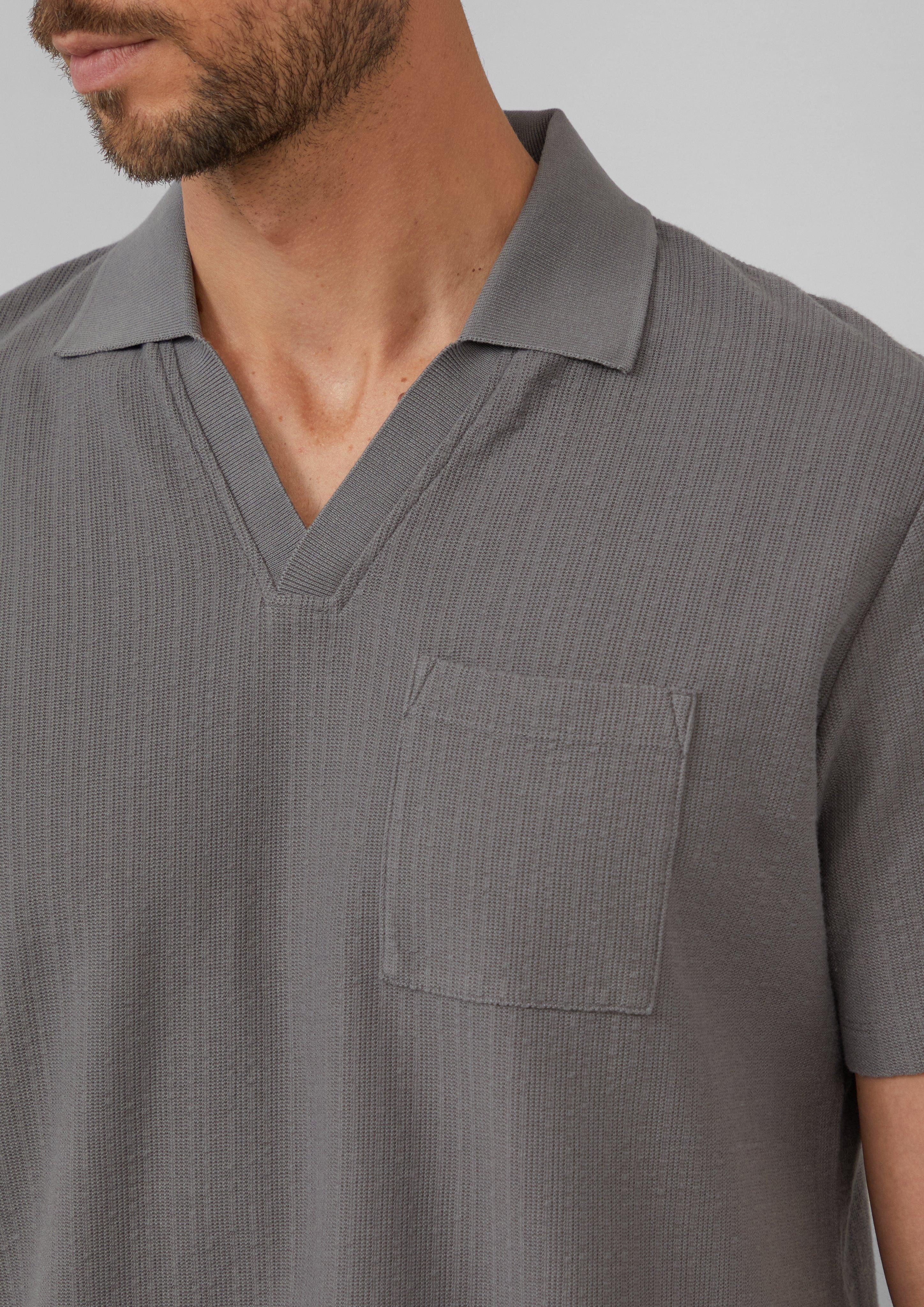 s.Oliver Kurzarmshirt Poloshirt aus Struktur-Jersey mit günstig online kaufen