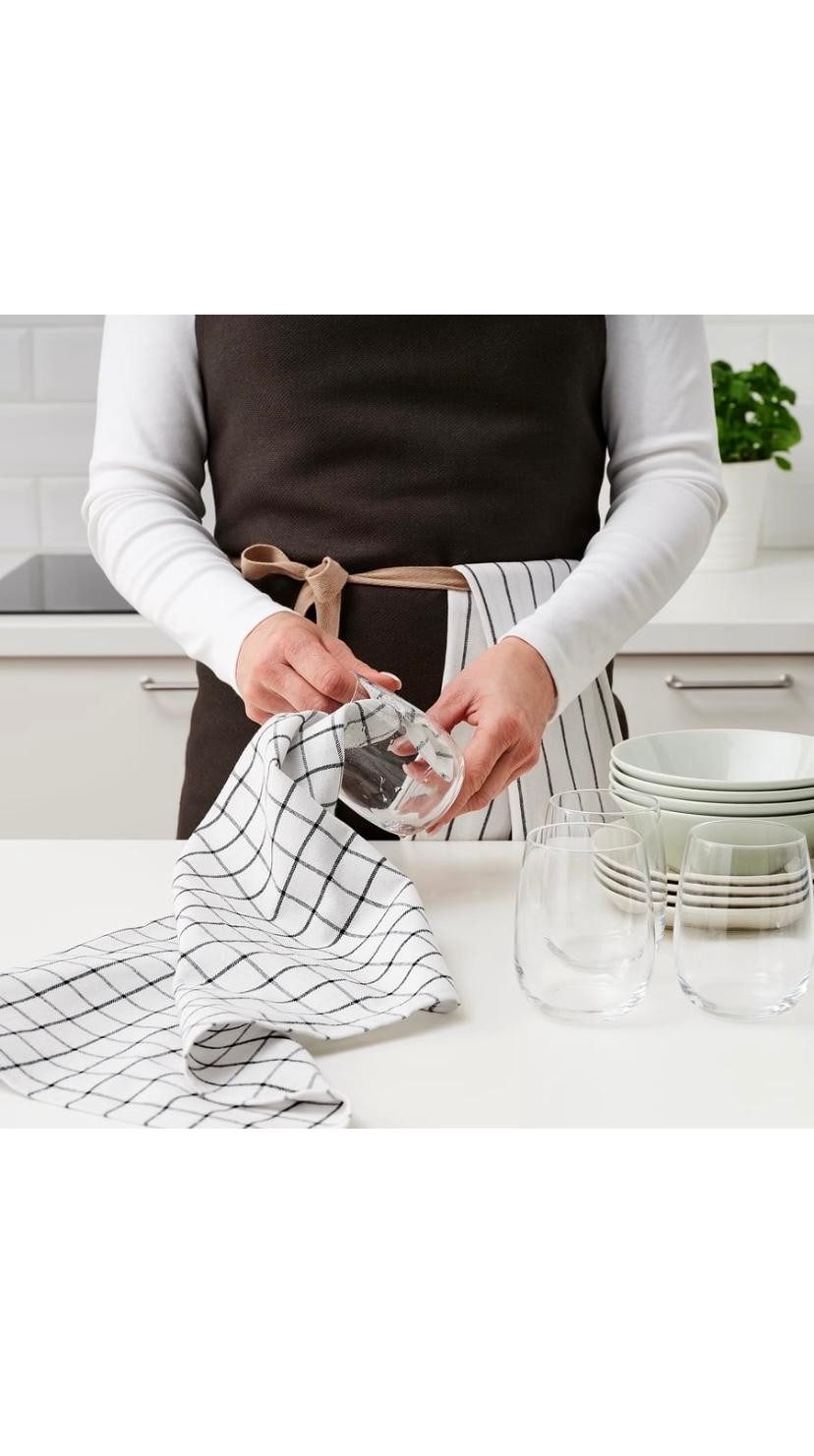 IKEA Geschirrtuch IKEA RINNIG Geschirrtuch, Gemustert, günstig online kaufen