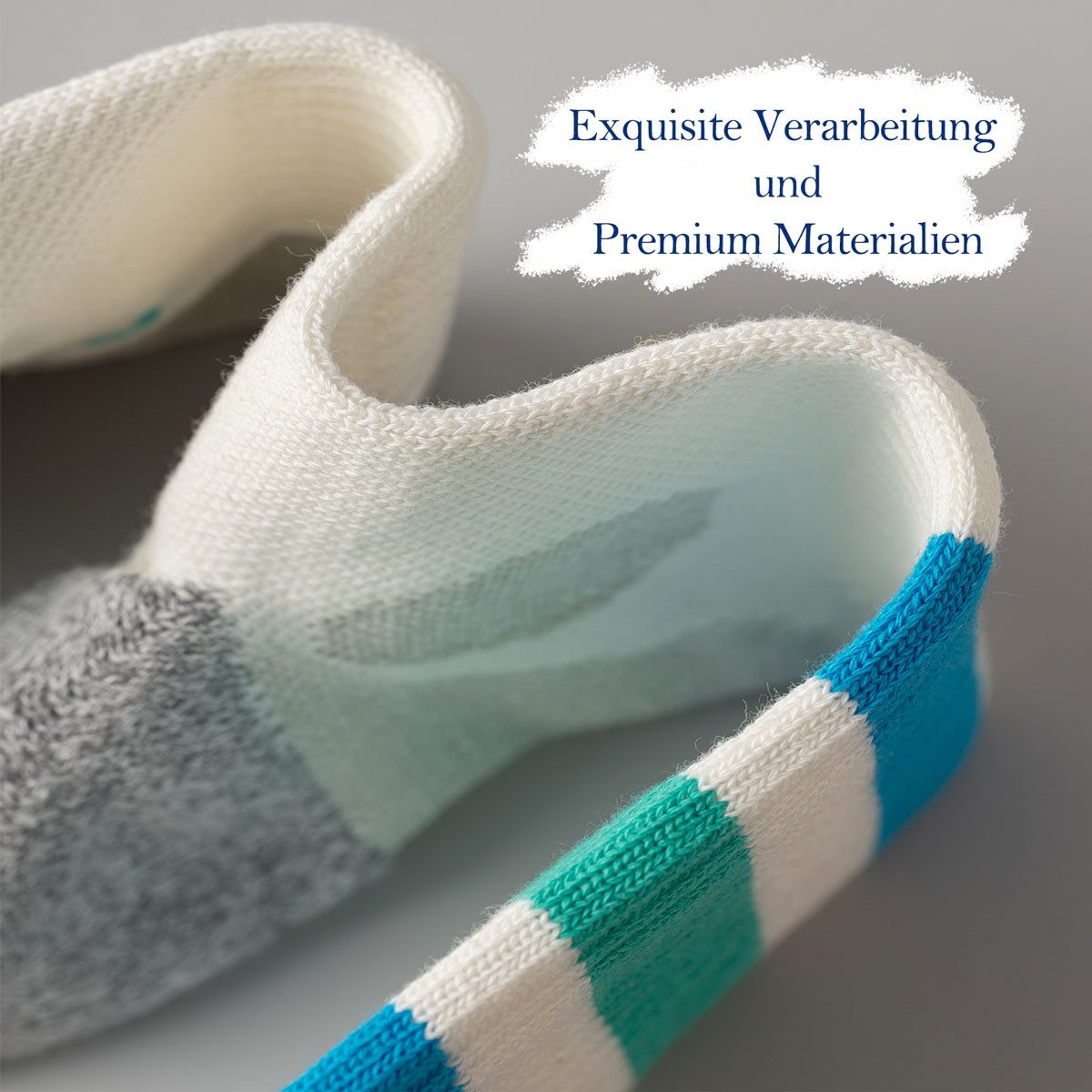 Vivi Idee Sportsocken 6 Paar Unisex Sportsocken aus gekämmter Baumwolle, Einheitsgröße 39-44 (6-Paar) Perfekte Passform, Ideal für Laufen, Wandern und Sport