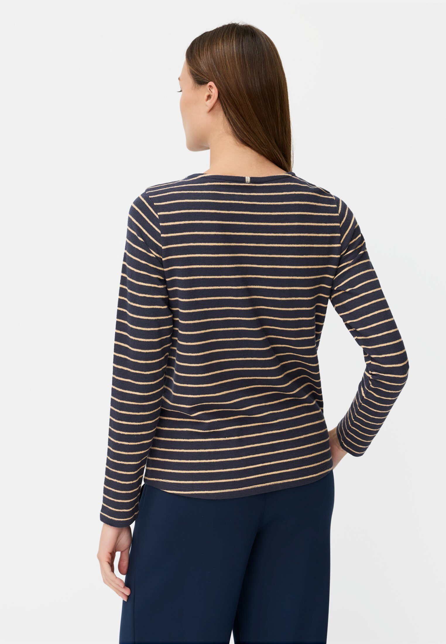 camel active Langarmshirt aus Bio-Baumwolle Langarm Rundhals günstig online kaufen