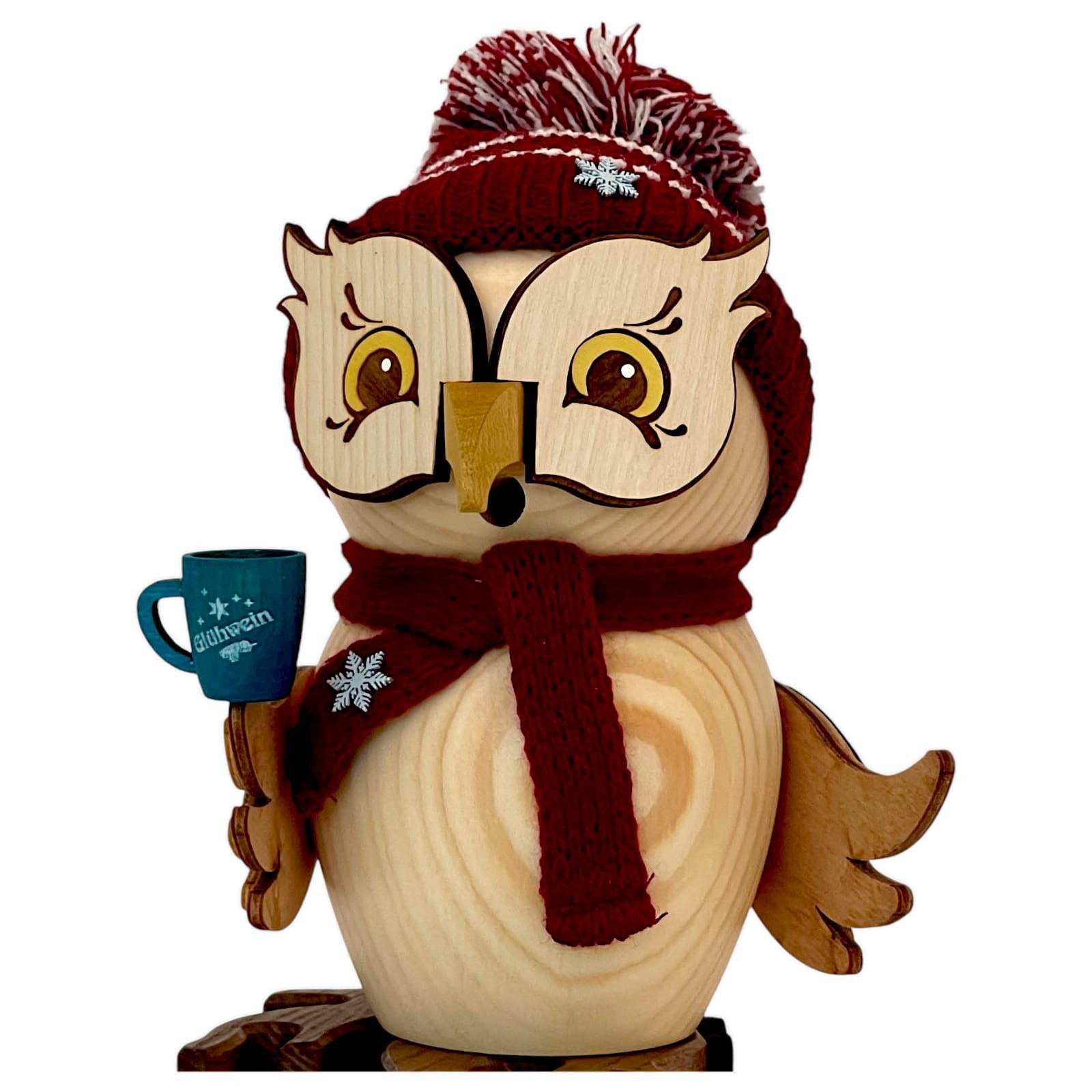 Drechslerei Kuhnert Räuchermännchen Rauchfigur Eule Weihnachtsmarktbesuch mit Kind