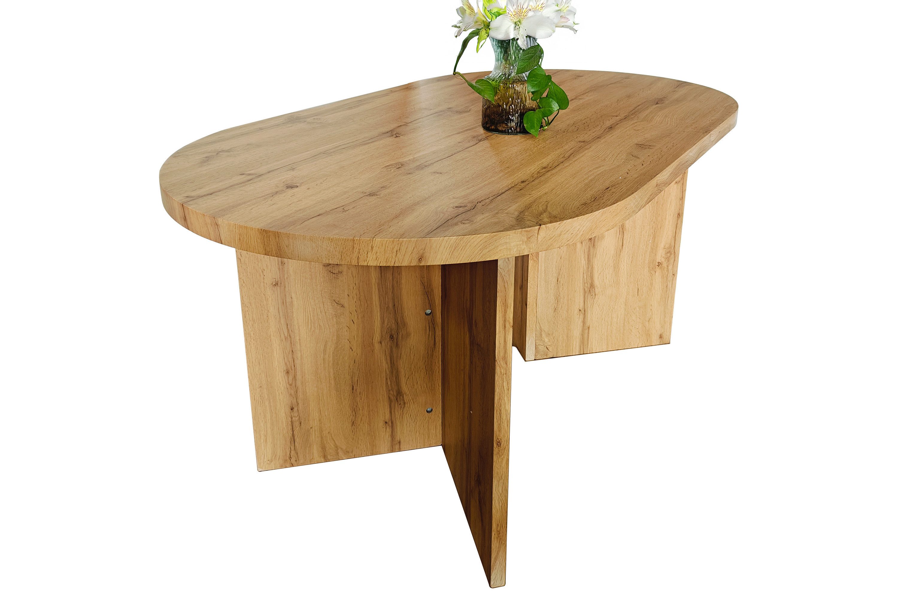 SAM® Esstisch Ova, ovale Tischplatte, V-Form, verschiedene Holz-Optiken
