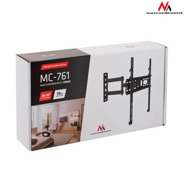 Maclean MC-761 TV-Wandhalterung, (bis 55,00 Zoll, Fernseher Monitor Wandhalterung 26"-55" bis 30kg)