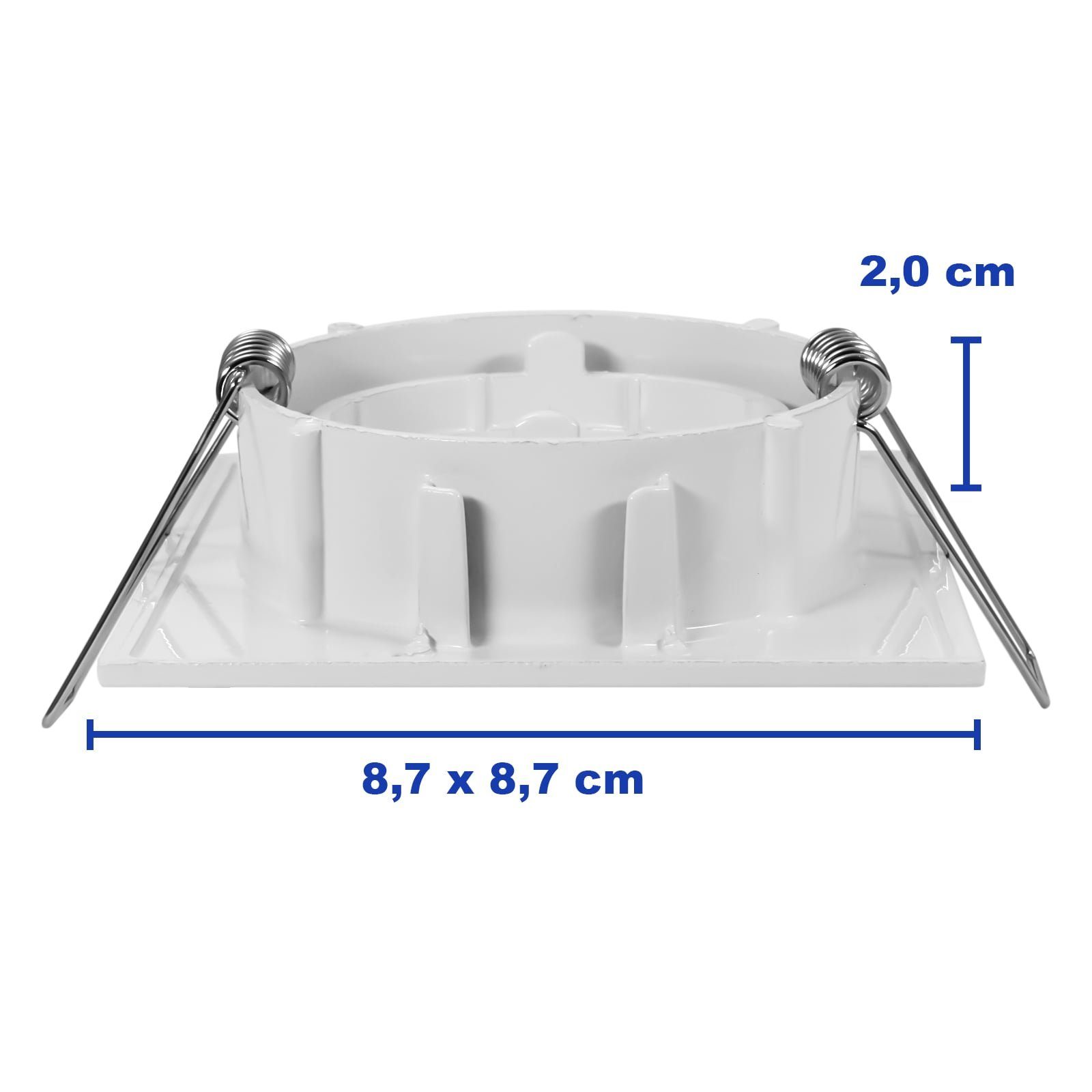 HEITRONIC Lampenfassung Einbaustrahler GU5,3 / MR16 bis 35 Watt, (1-St), schwenkbar um je 30°, einfache Montage, Aluminium
