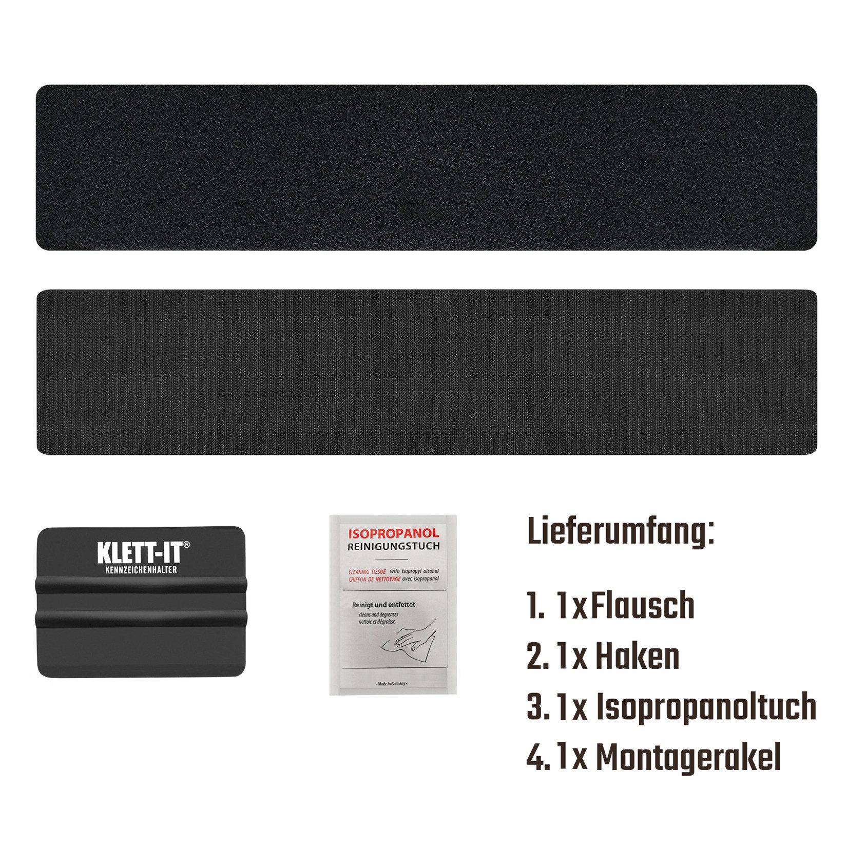 KLETT-IT Kennzeichenhalter für Auto rahmenlos Klett Original Klett-IT®, (1 Stück) – Bild 5 von 5
