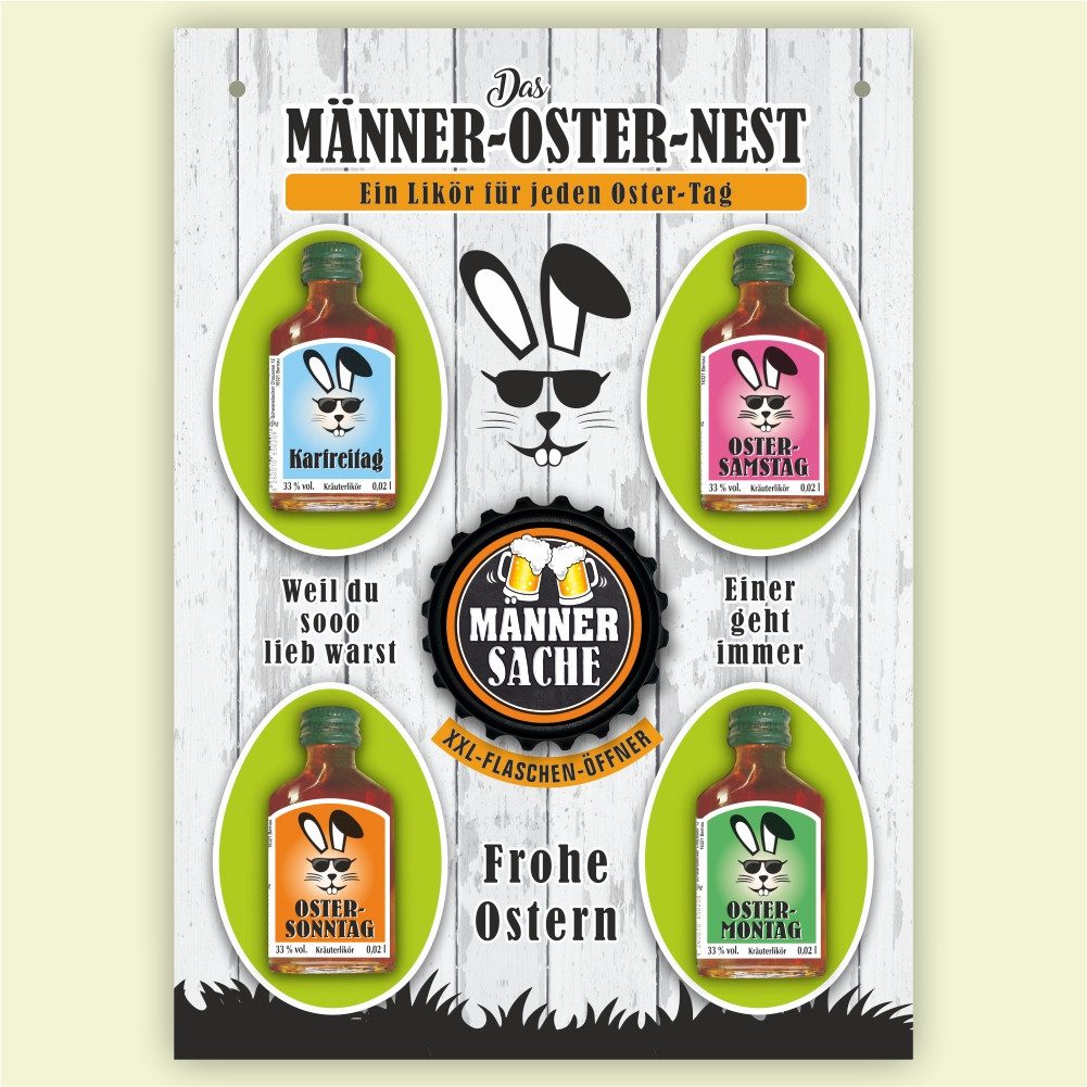 Andrea Geschenkewelt Osternest Männer Osterkalender für Erwachsene, lustiges Ostergeschenk, Geschenk zu Ostern für Männer