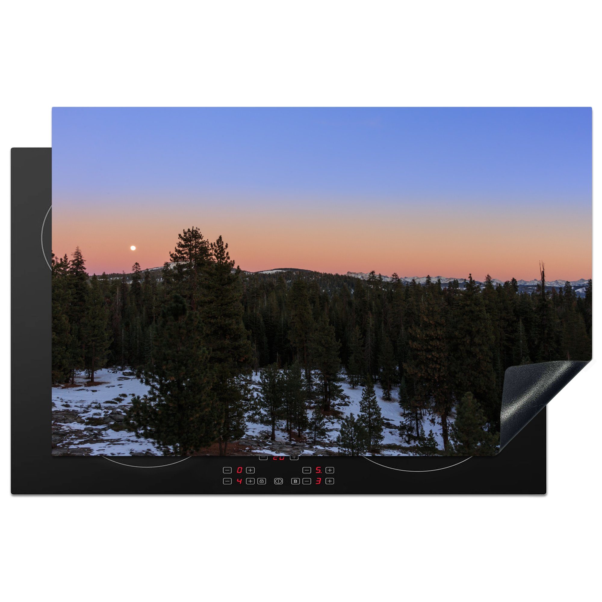 MuchoWow Herdblende-/Abdeckplatte Schöner klarer Himmel über dem Sequoia National Park, Vinyl, (1 tlg), 81x52 cm, Induktionskochfeld Schutz für die küche, Ceranfeldabdeckung