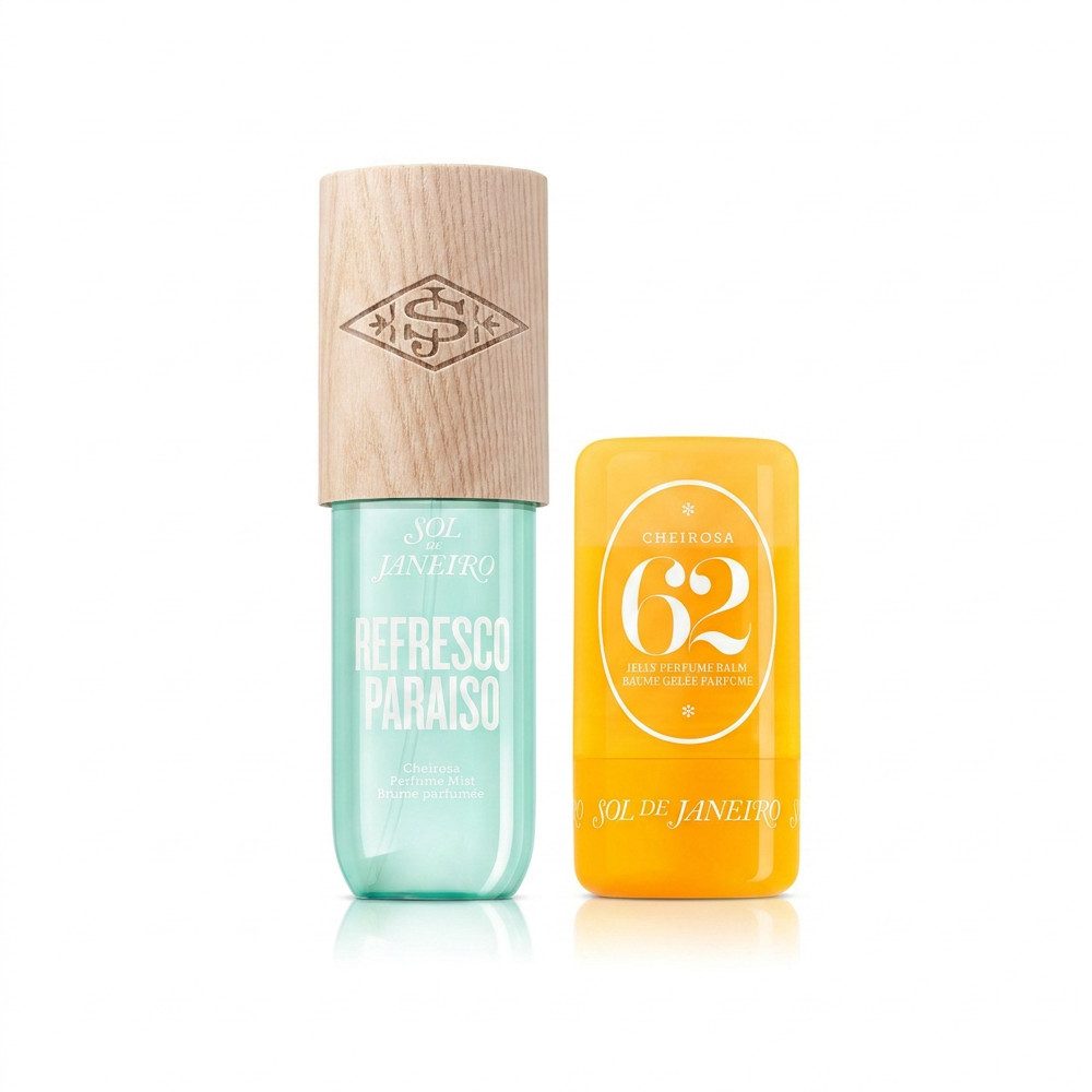 Sol de Janeiro Körperpflegeduft Sol de Janeiro Cheirosa 62 Jelly Perfume Balm und Refresco Paraiso Duo, Duftstick und Körperspray für vielseitige Duftmomente