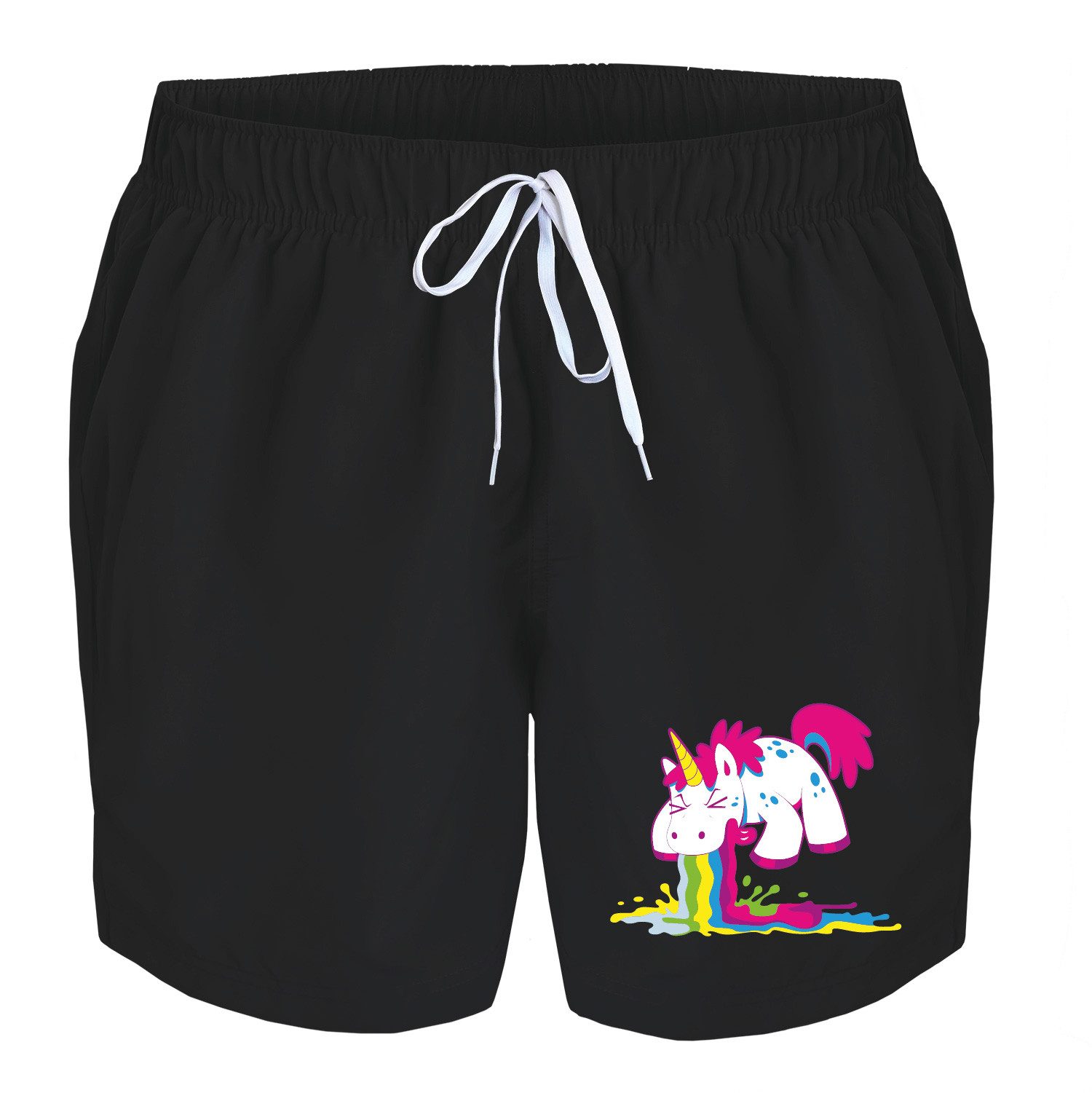 deinshirt Badehose Schwimmshorts Kotzendes Einhorn Integrierter günstig online kaufen