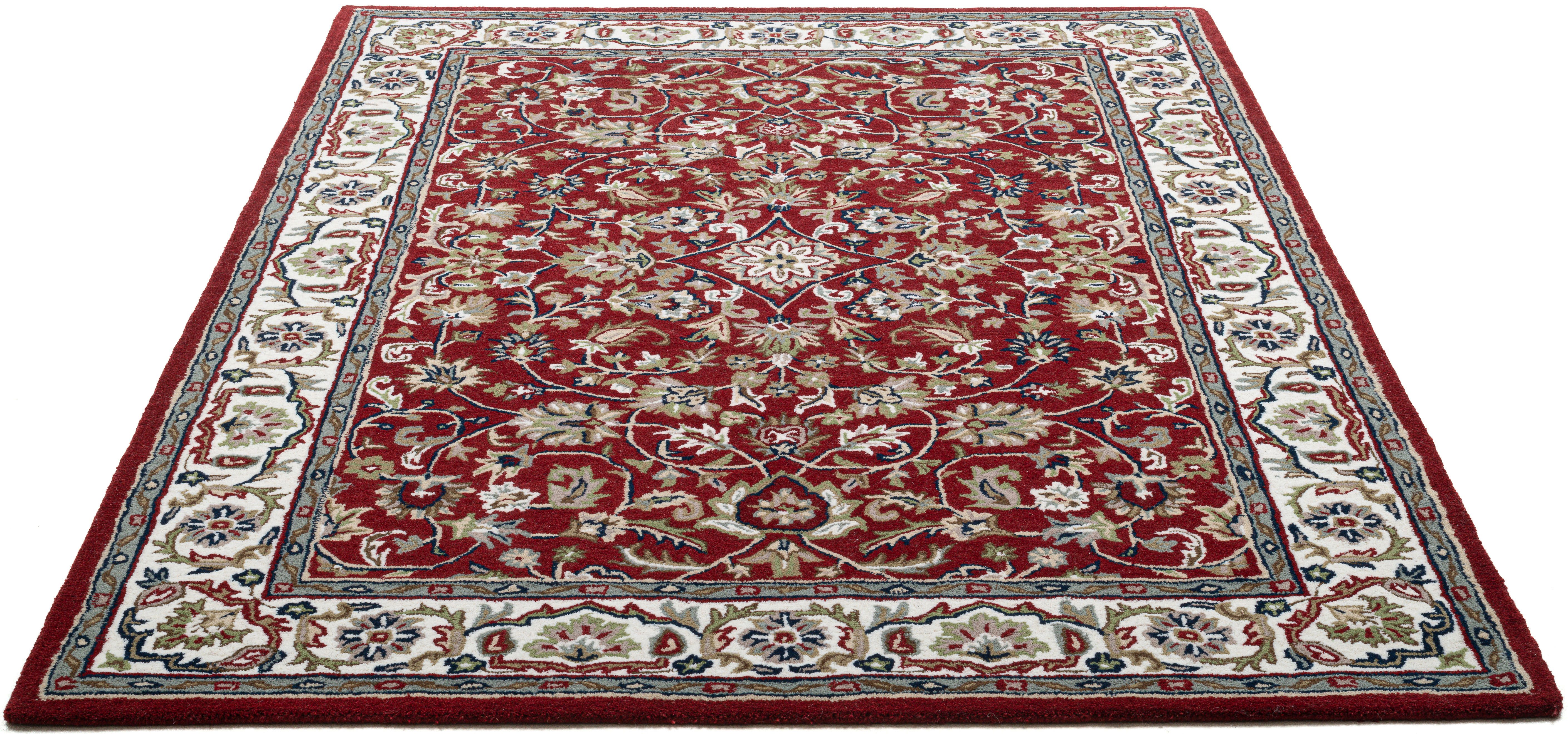 THEKO Wollteppich Royal Orient Isfahan, rechteckig, Höhe: 14 mm, handgetuftet, Orient-Optik, reine Wolle
