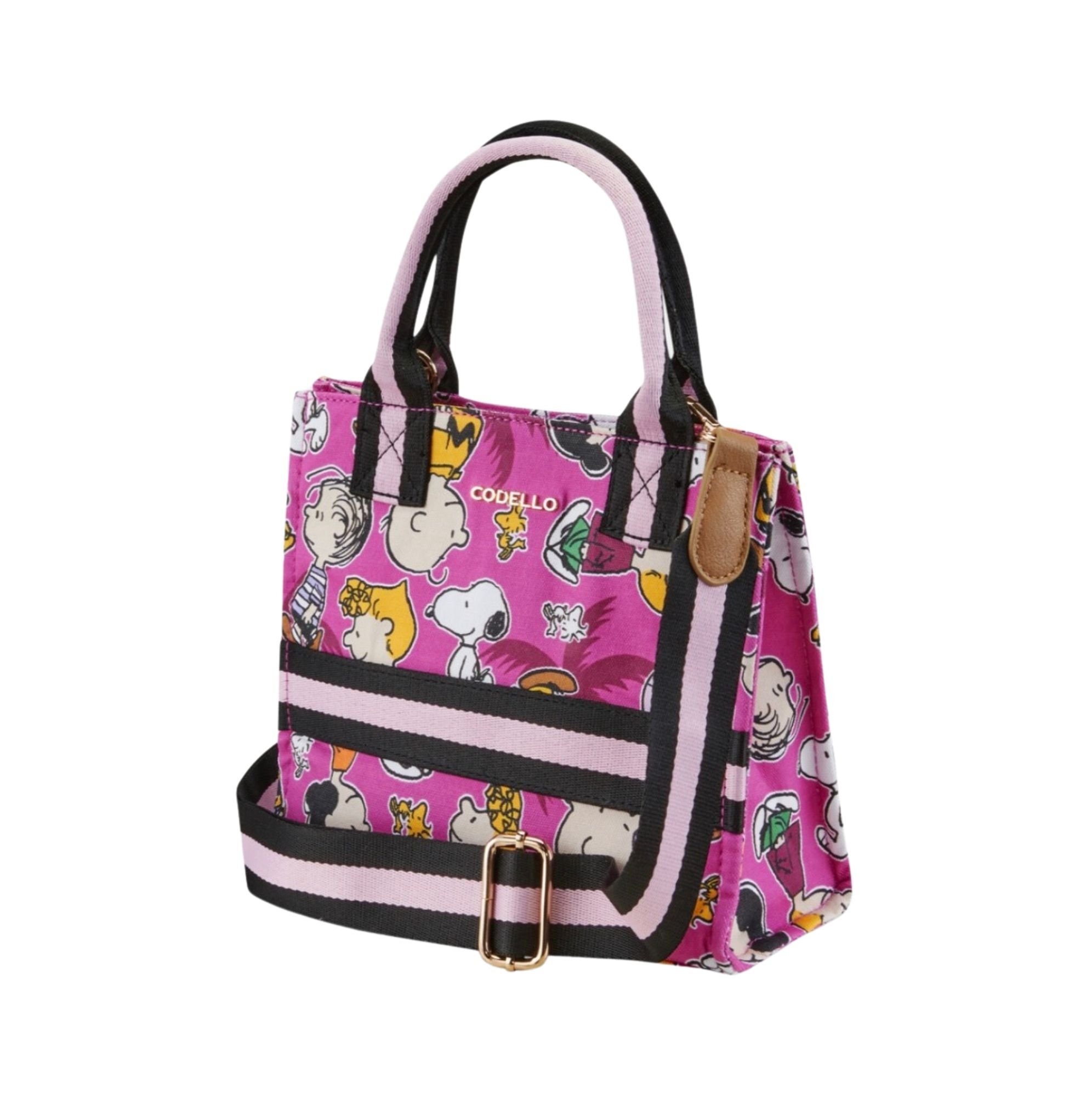 Codello Handtasche Peanuts Handtasche Mini Tote Bag in pink oder schwarz, Motiv Peanuts