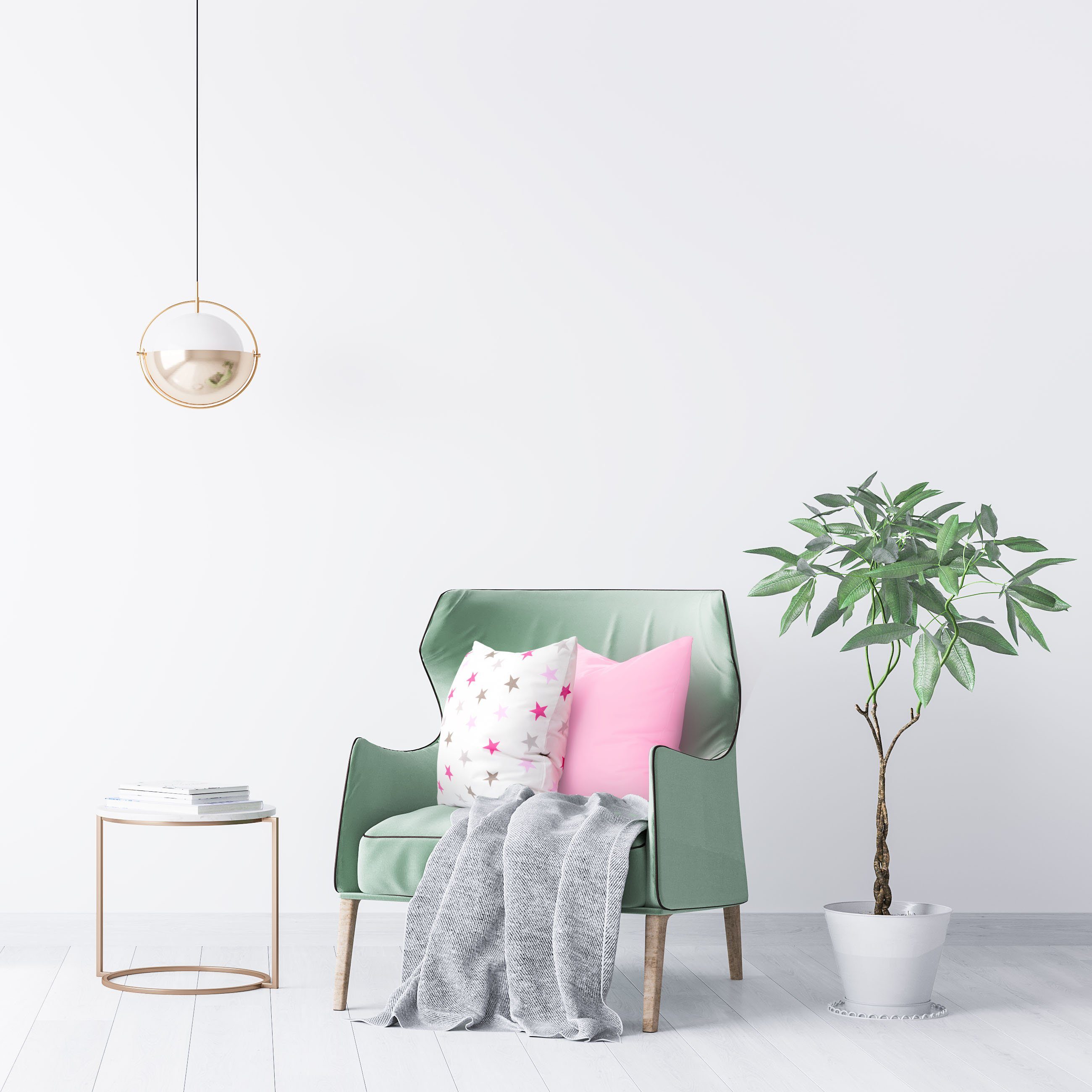 Amilian Dekokissen 4er Set - Dekokissen mit Füllung - 45x45 cm - Deko Kissen