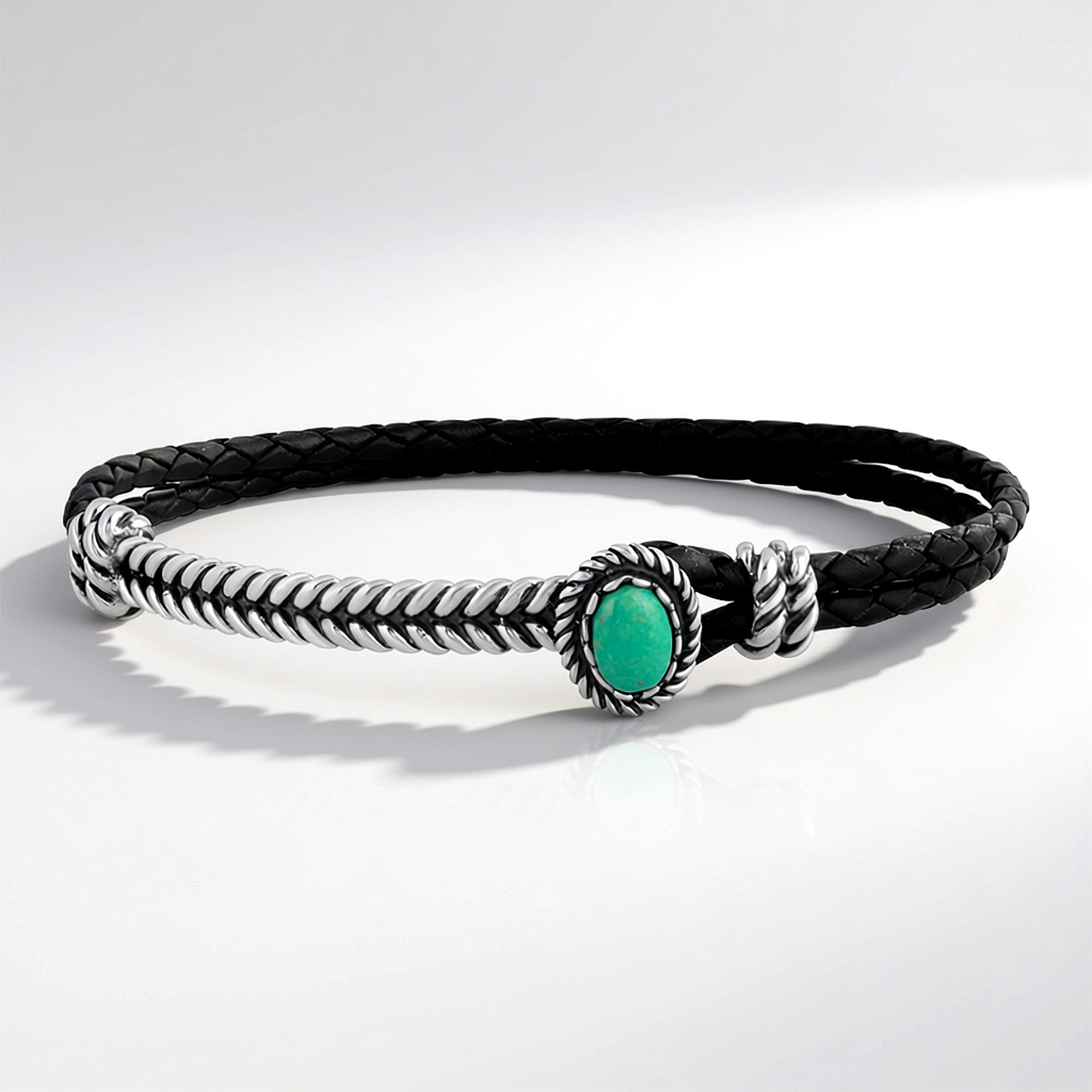 Cavill Silberarmband Armband aus Silber mit grünem Türkis, Desert Chic (1-tlg)