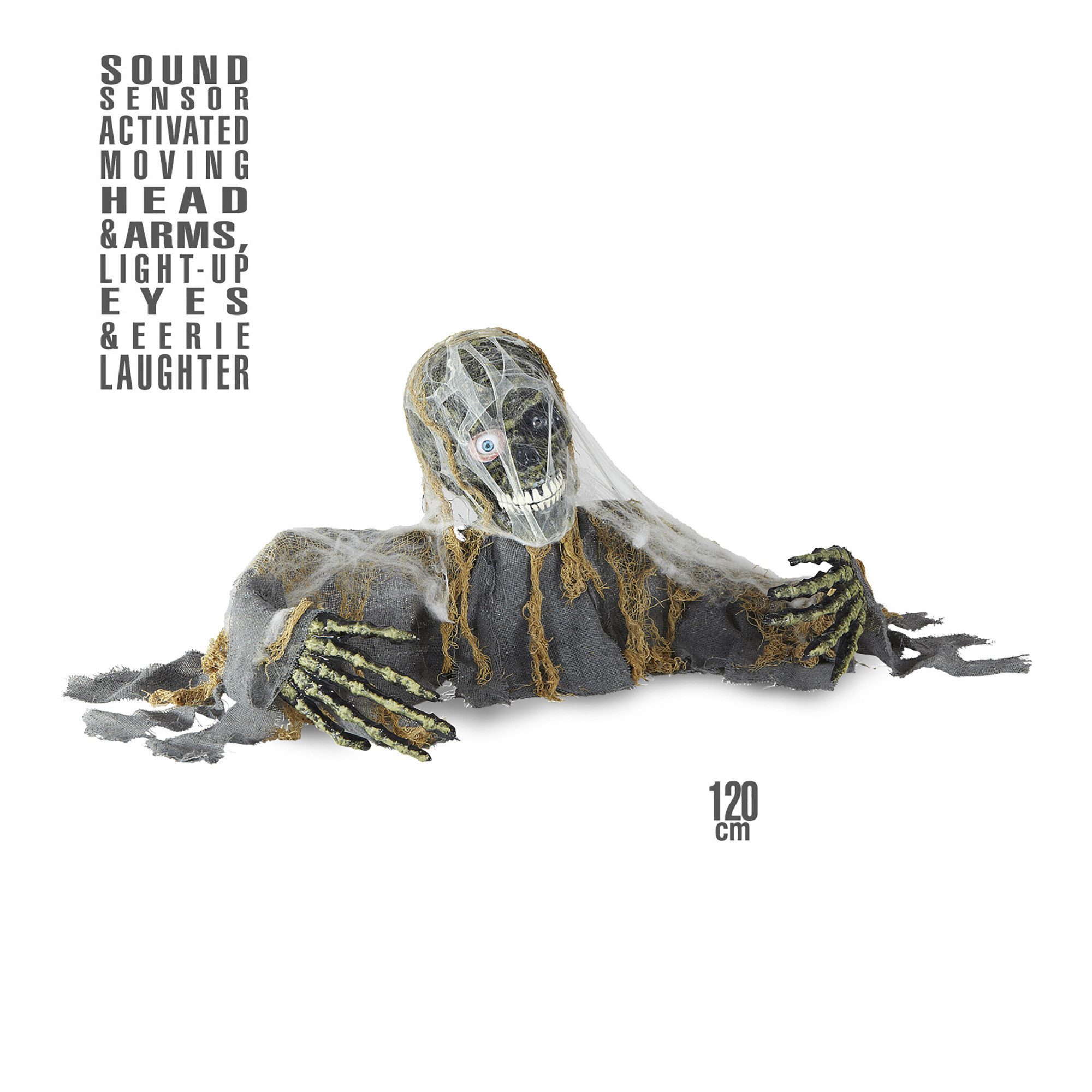 Widmann S.r.l. Dekoobjekt Figur Zombie-Skelett Groundbreaker 120 cm mit Bew günstig online kaufen