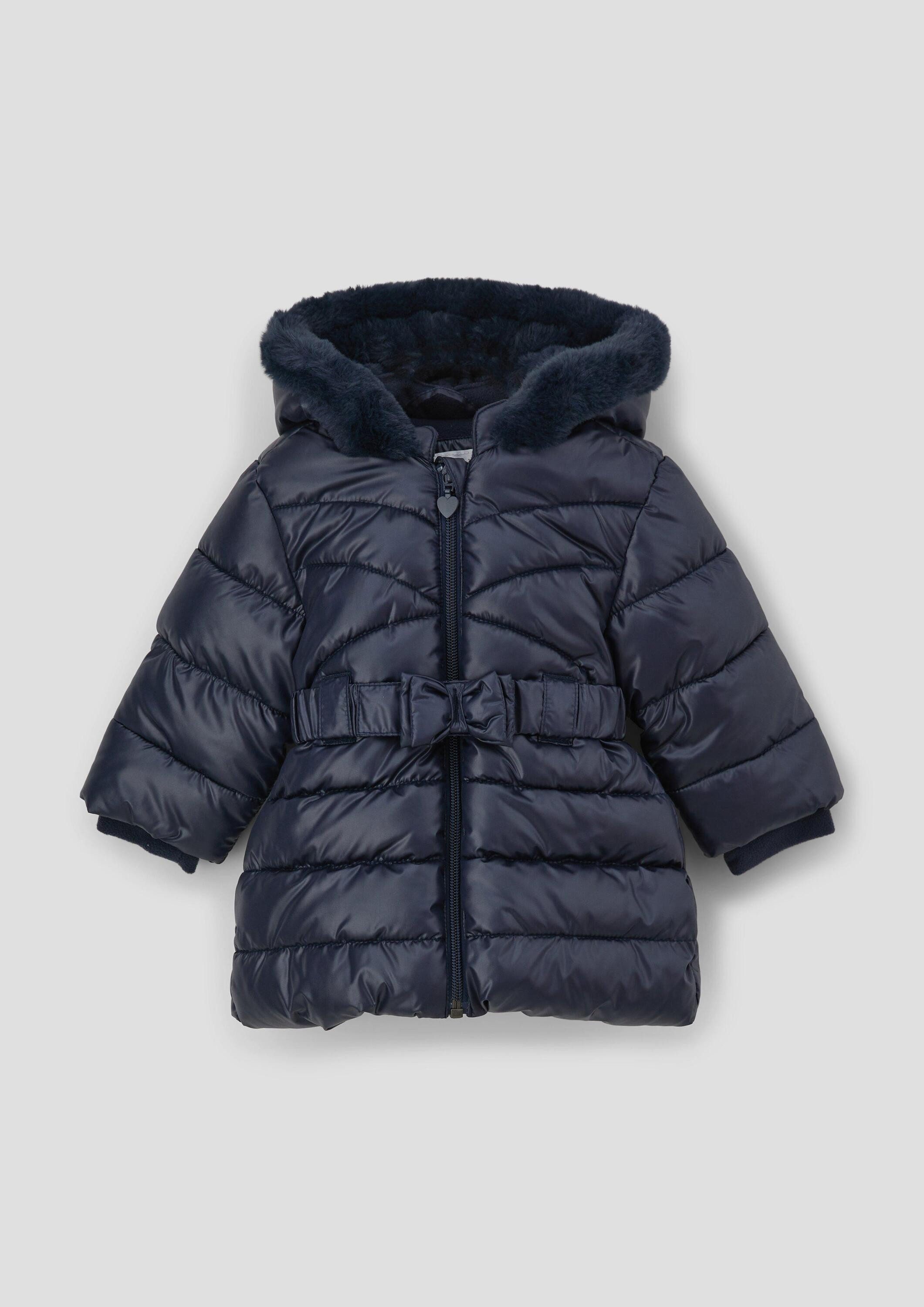 s.Oliver Wintermantel Outdoor-Mantel Steppmantel mit Schleifen-Detail