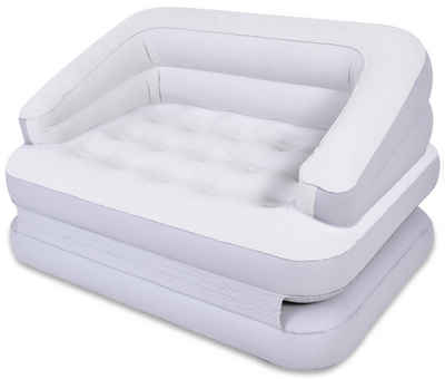 Avenli Luftsofa aufblasbares Sofa 198 x 138 x 62 cm, (Einzelpack), wandelbar zum Doppel Luftbett aufblasbar, weiß-grau