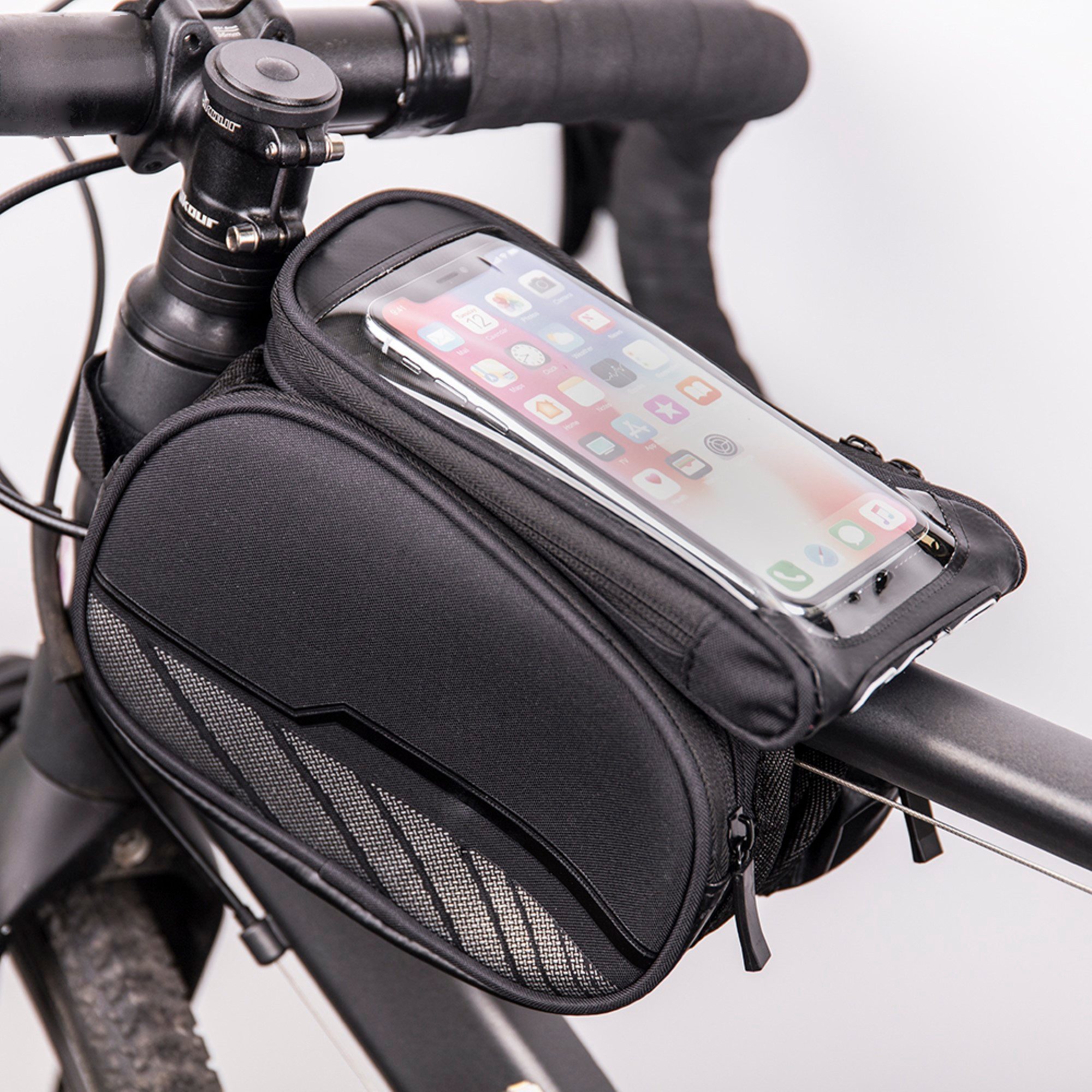 Fahrradtasche Wasserdichte Fahrradrahmentasche mit herausnehmbarer Handytasche