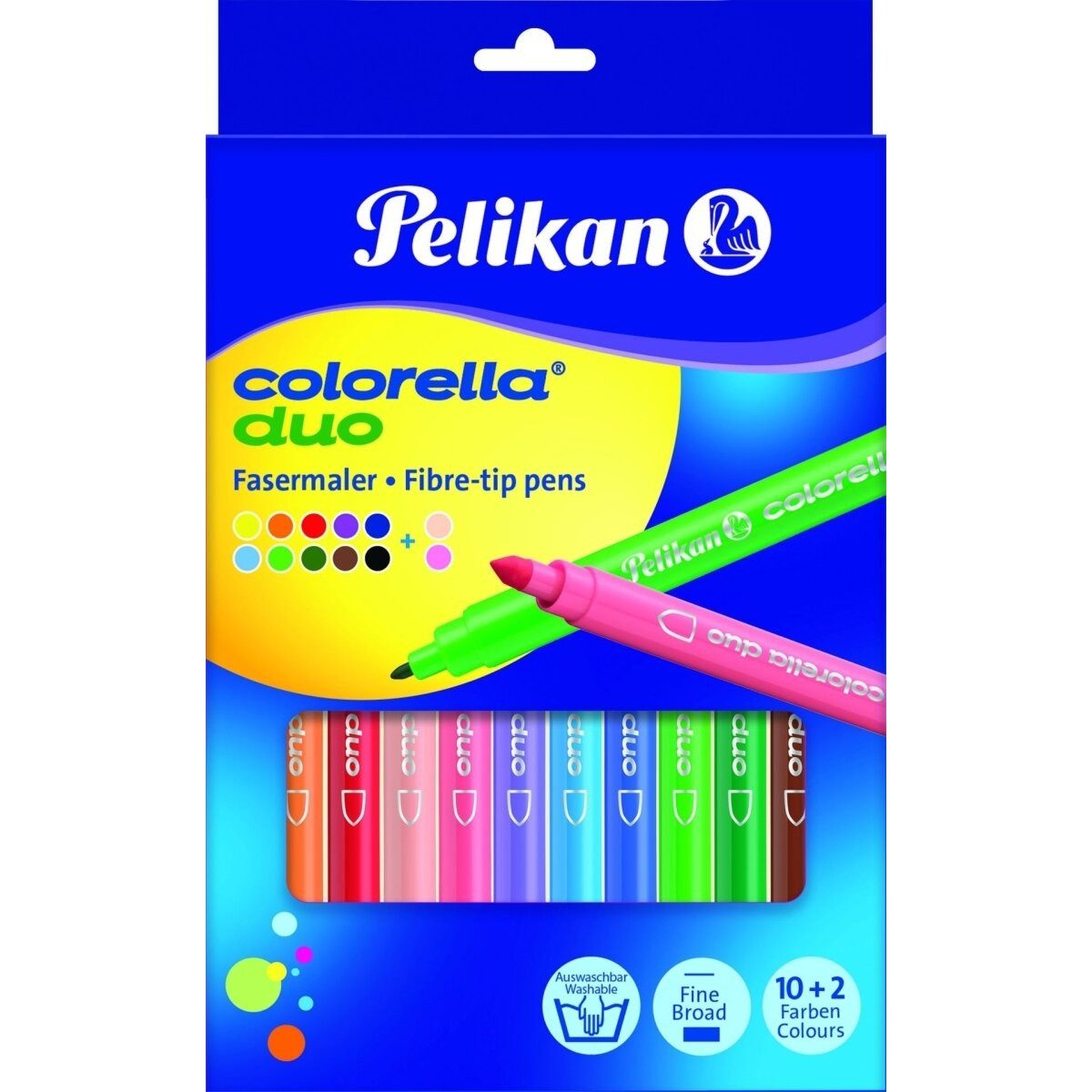 Pelikan Filzstift Doppelfasermaler Colorella duo C407 1/2mm VE=12 Farben
