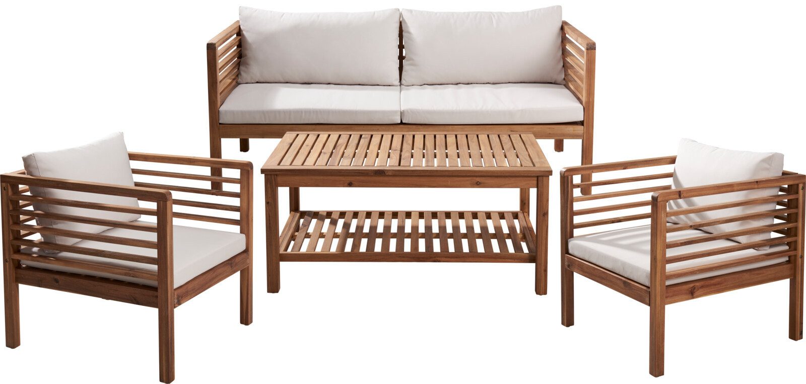 Gartenlounge-Set Lounge-Set OSLO braun Gartenset Loungemöbel Gartenmöbel
