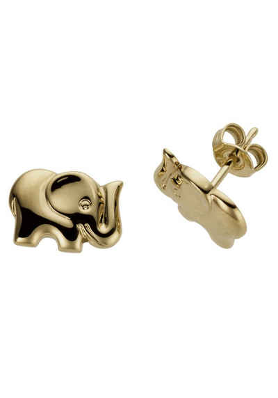 Firetti Paar Ohrstecker Schmuck Geschenk Gold 333 Ohrschmuck Elefanten, Made in Germany