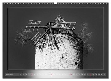 CALVENDO Wandkalender Mallorca Schwarz Weiß (Premium, hochwertiger DIN A2 Wandkalender 2023, Kunstdruck in Hochglanz)